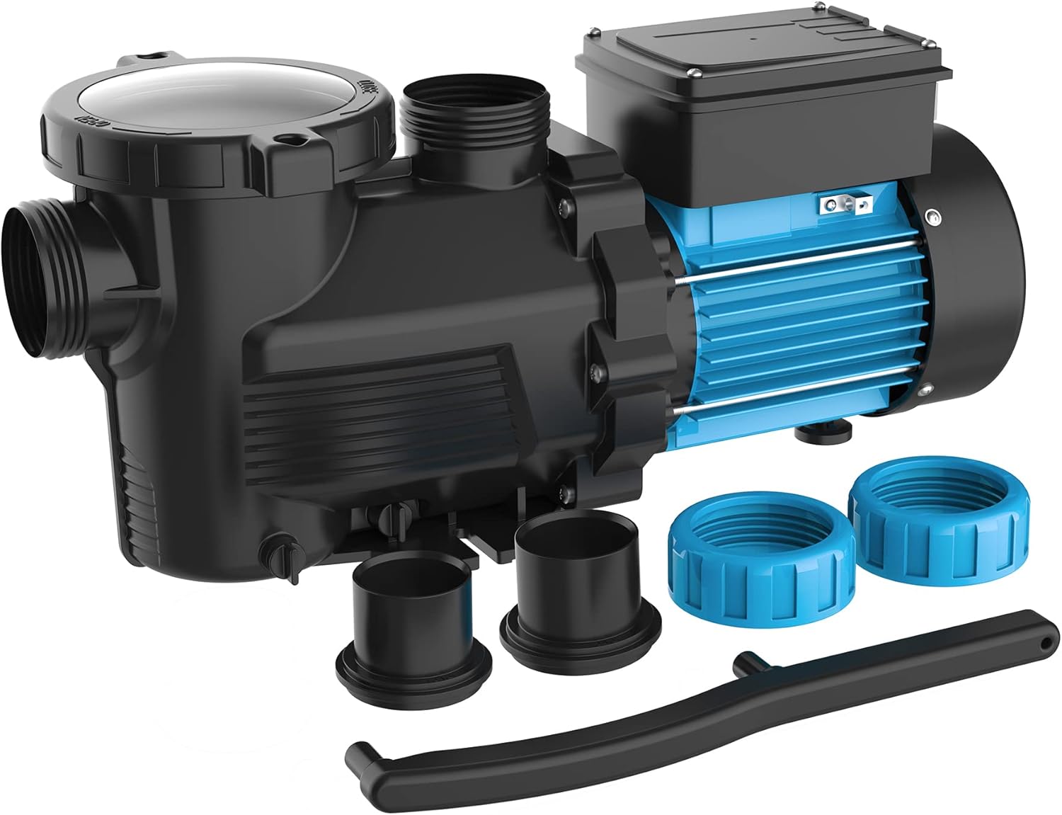Bomba de piscina de 34 HP de doble velocidad, 4700 GPH de dos velocidades, bombas de piscina autocebantes de velocidad variable con cesta de filtro