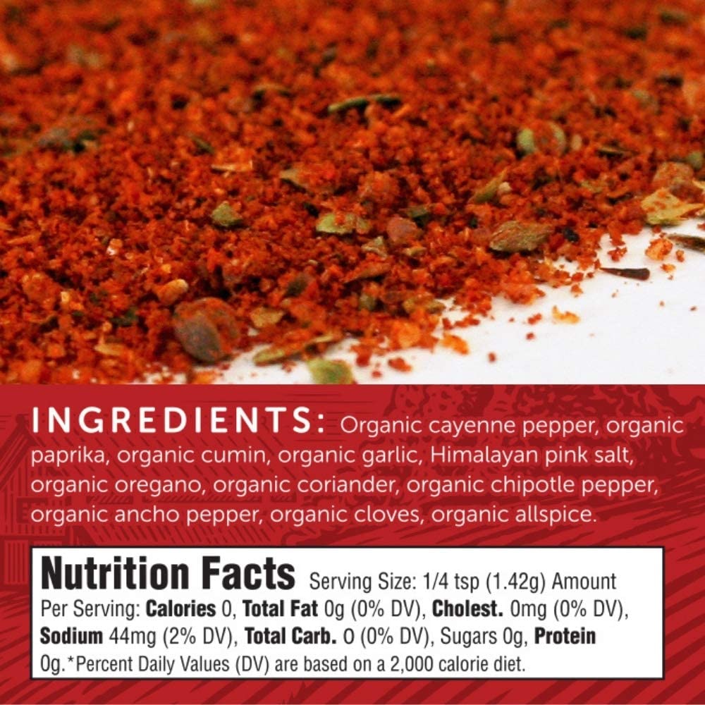 FreshJax Especias orgánicas  Paquete de chile muy picante  2 botellas grandes de especias y condimentos