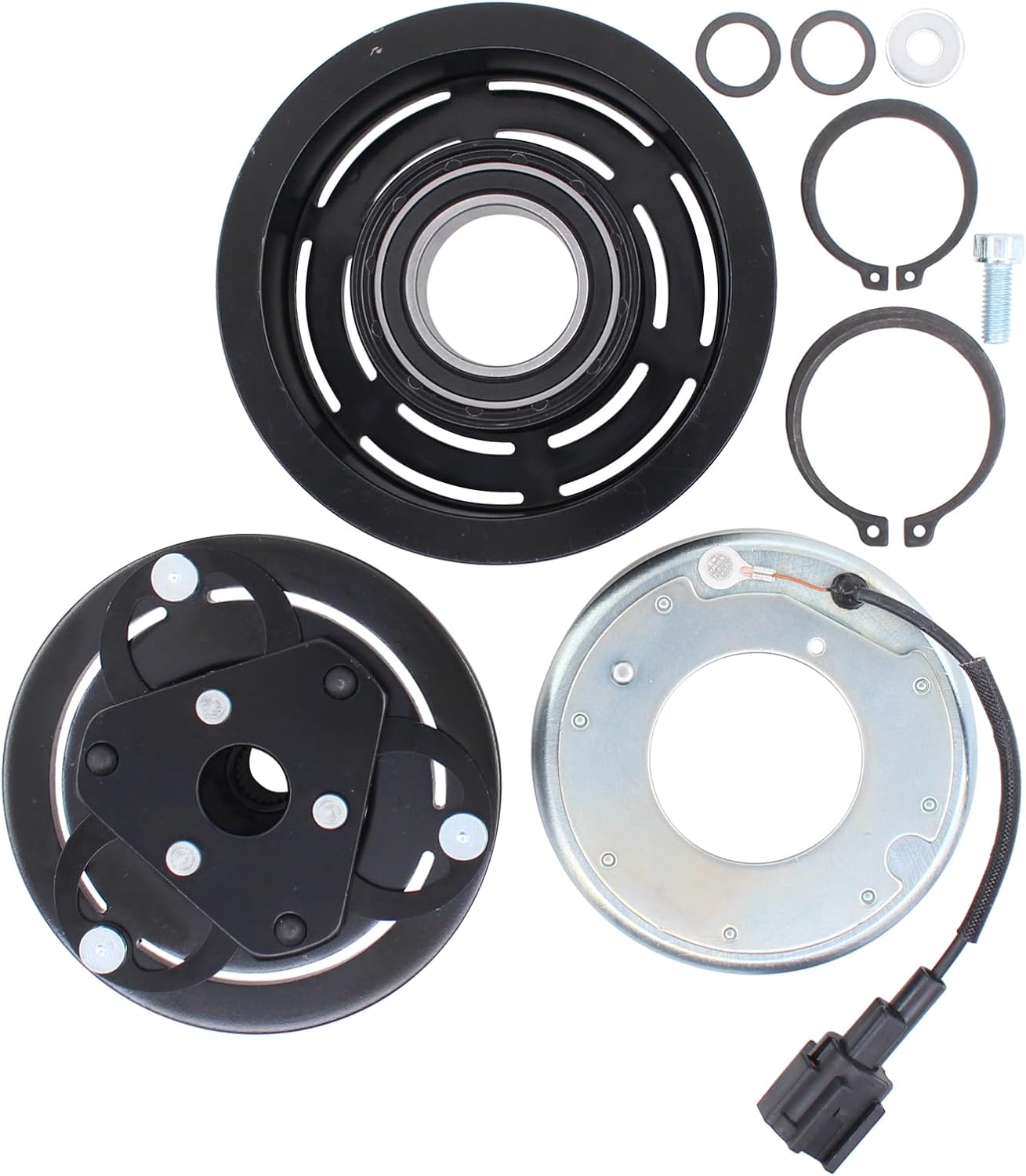 XtremeAmazing Kit de montaje del embrague del compresor del AC de CA para Nissan Versa 1.6L 2012-2017