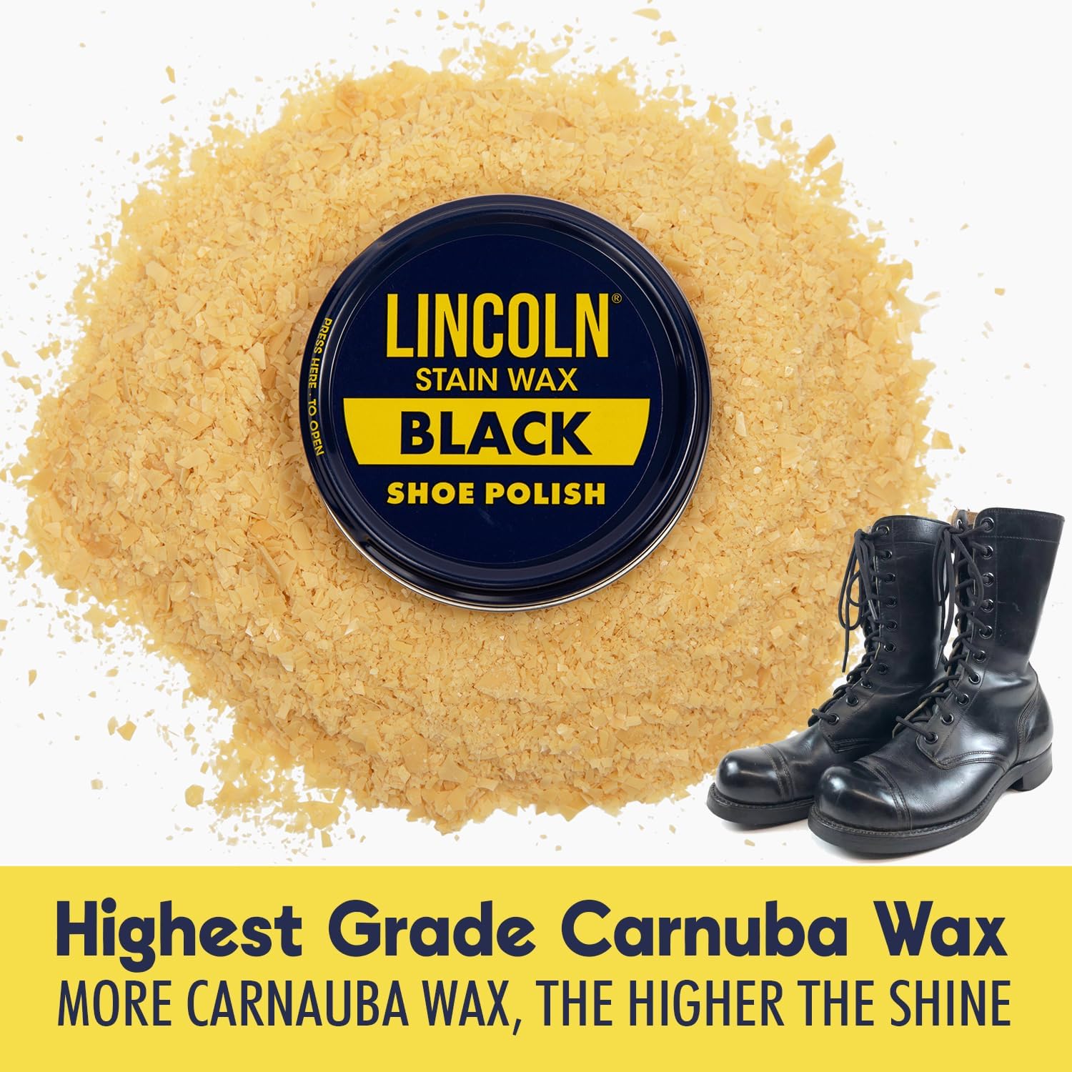 Lincoln Cera para pulir zapatos – 2-18 oz  Fabricado en Estados Unidos desde 1925