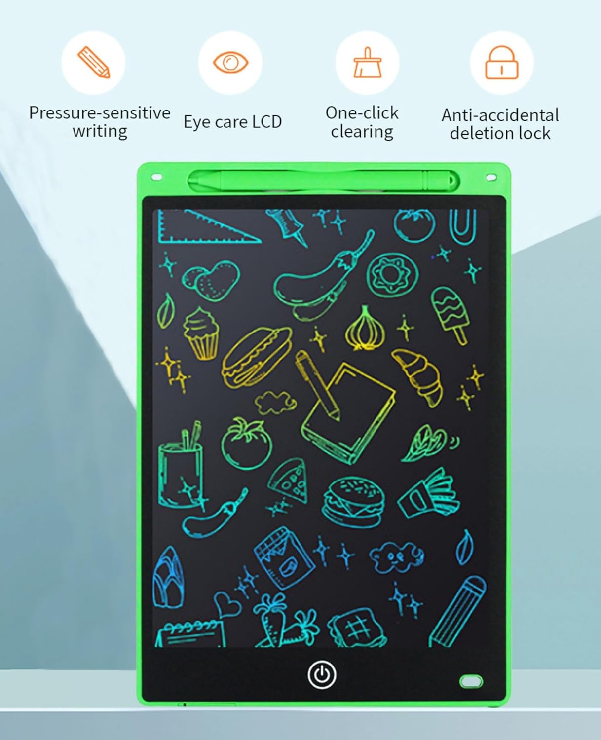 Paquete de 2 tabletas de escritura LCD coloridas y tableros de garabatos, almohadillas de borrado electrónico para garabatos y dibujos, juguete