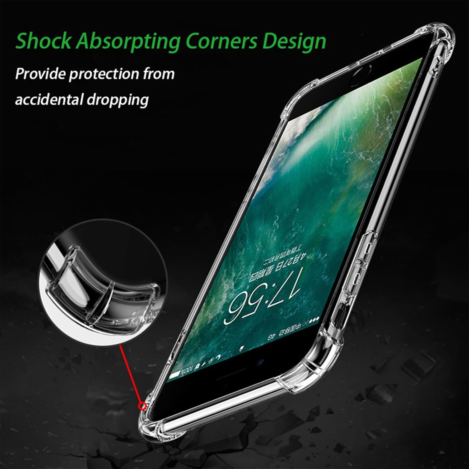 siduater Funda con soporte para correa para iPhone 11 Pro Max con soporte, funda protectora de TPU suave y transparente a prueba de golpes,