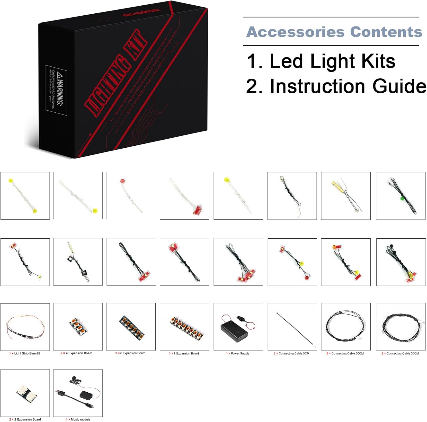 BrickBling Kit de iluminación LED para Lego Gringotts Wizarding Bank Juego de construcción, luces musicales Verison compatibles con Lego 76417, solo