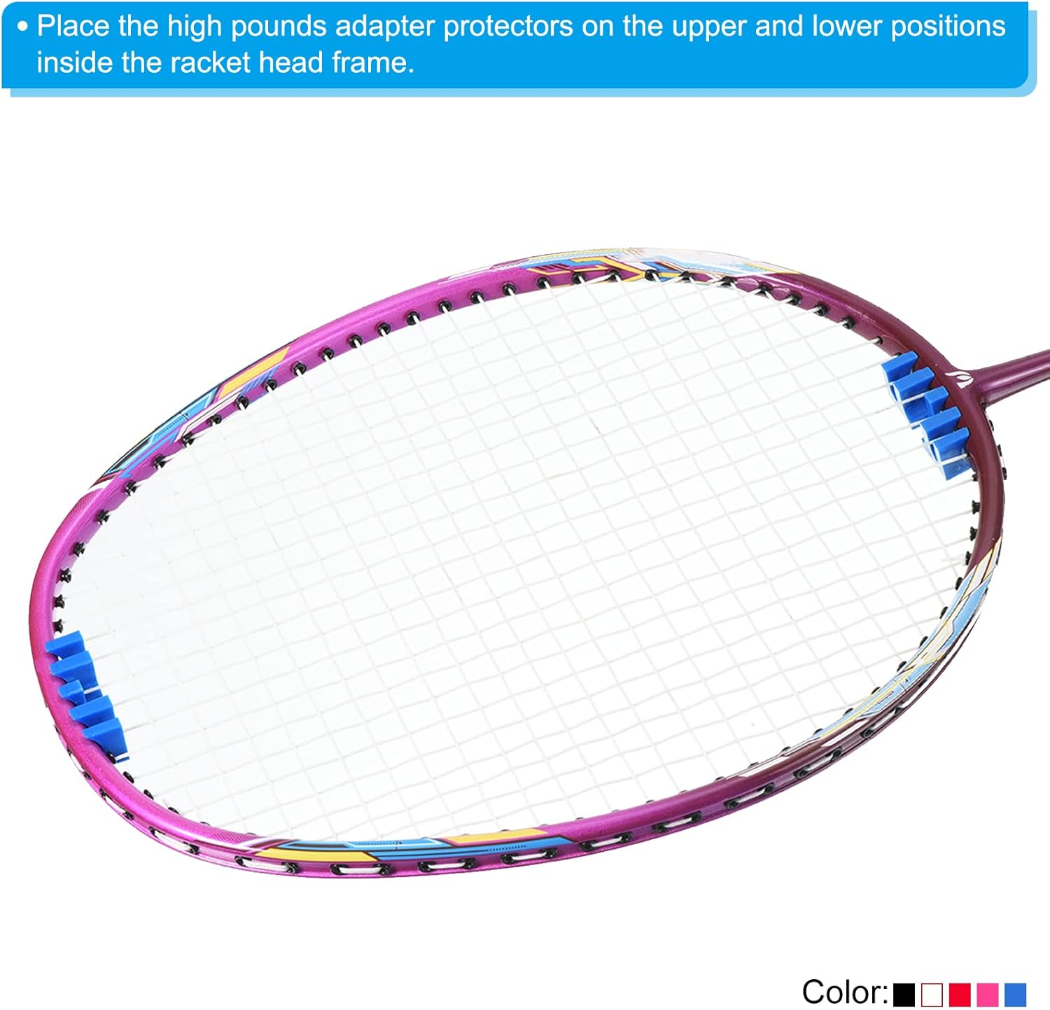 PATIKIL Bádminton – Esparcidor de carga de raqueta integrada con protector de adaptador de carga de alta libra, máquina de encordar
