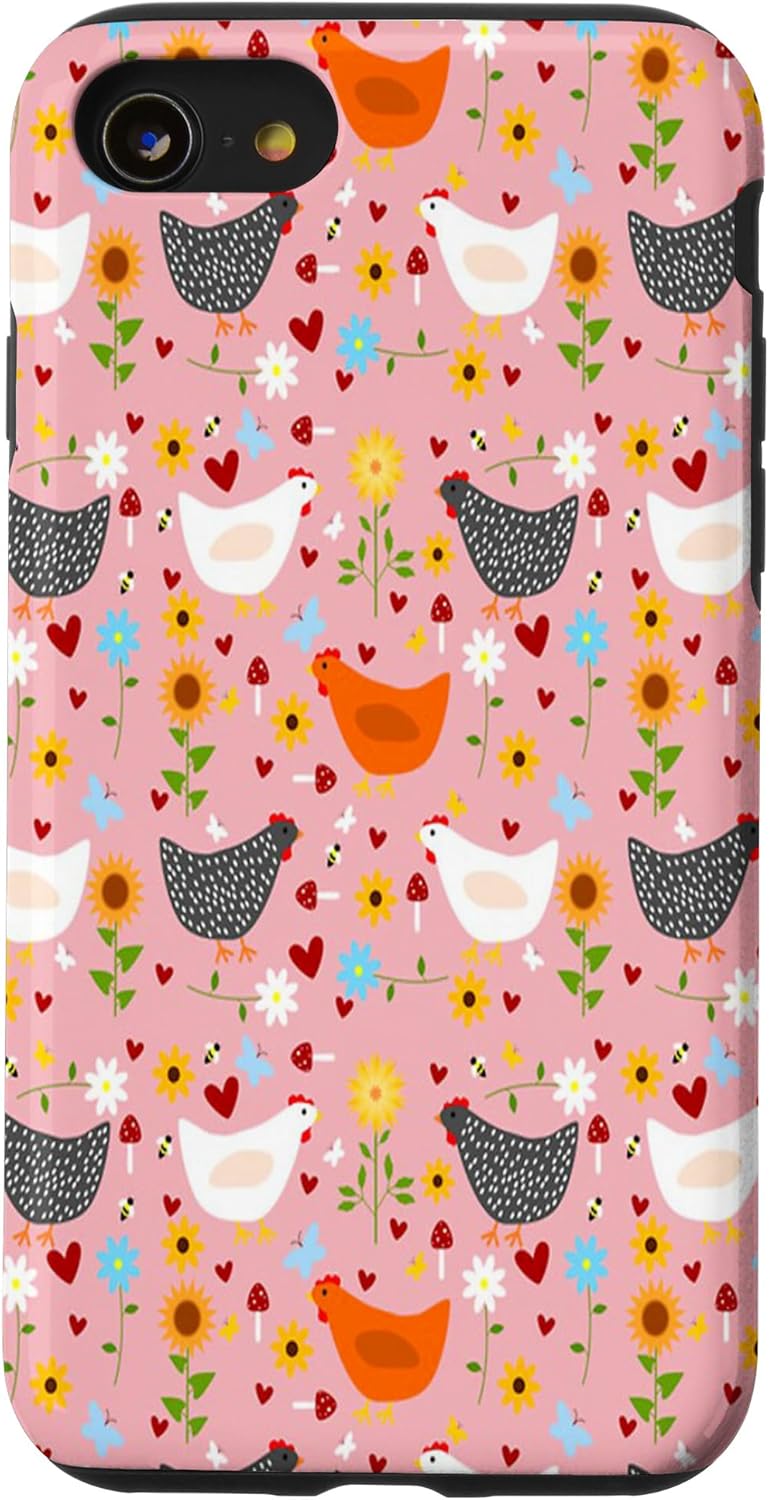 Funda Funny Chicken Farmer Women Men Chickens Farming Chicken para iPhone SE (2020)  7  8