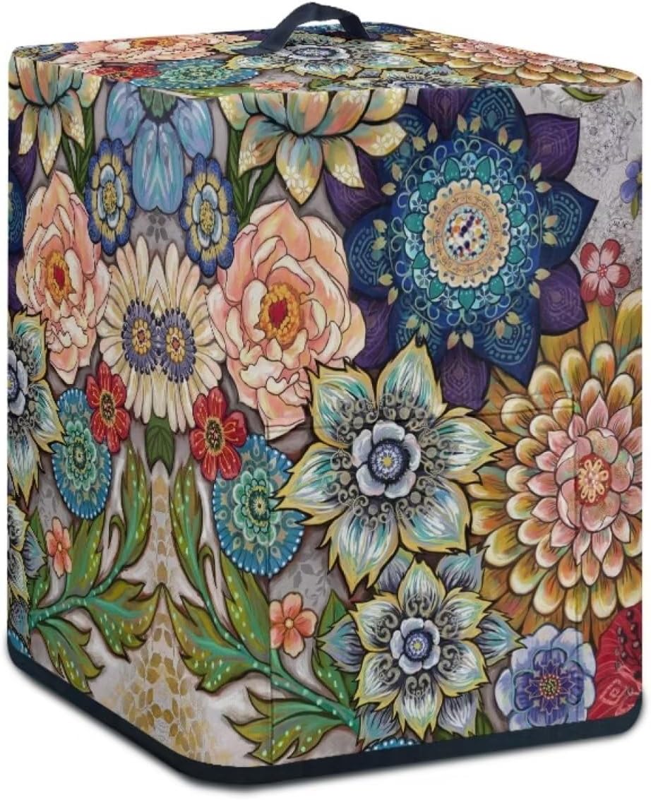 KUIFORTI Blooming – Protector de freidora de aire bohemio para decoración de cocina, funda protectora contra el polvo para olla de arroz con flores