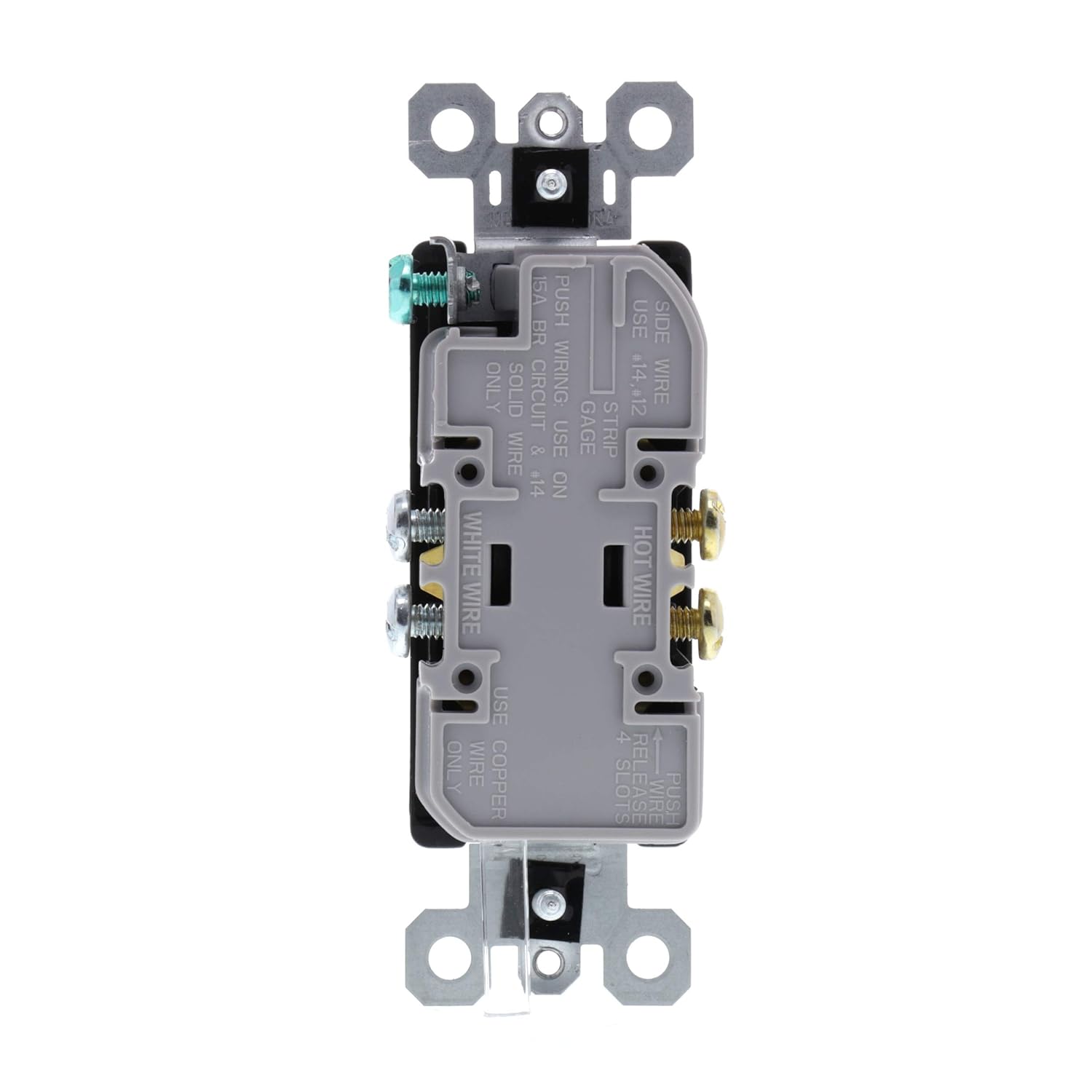Legrand – Toma de corriente Pass & Seymour de 15 amperios resistente a manipulaciones para usar como toma de pared y salida decoradora dúplex, toma
