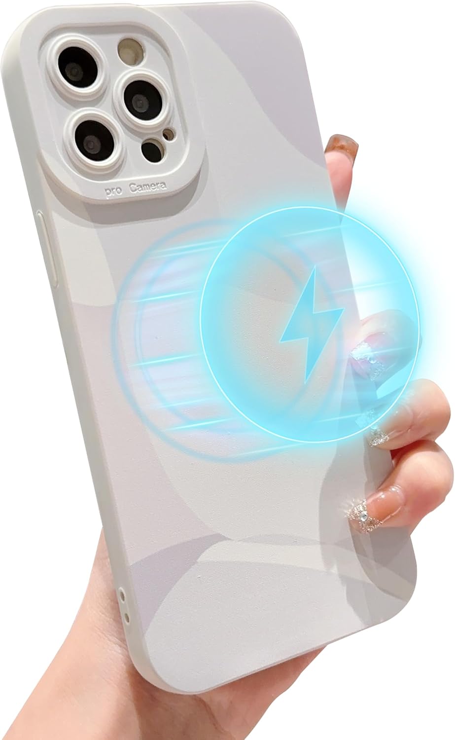YKCZL Funda compatible con iPhone 14 Pro Max con MagSafe, bonito patrón de arte pintado, protección de cámara, suave, a prueba de golpes, magnética,