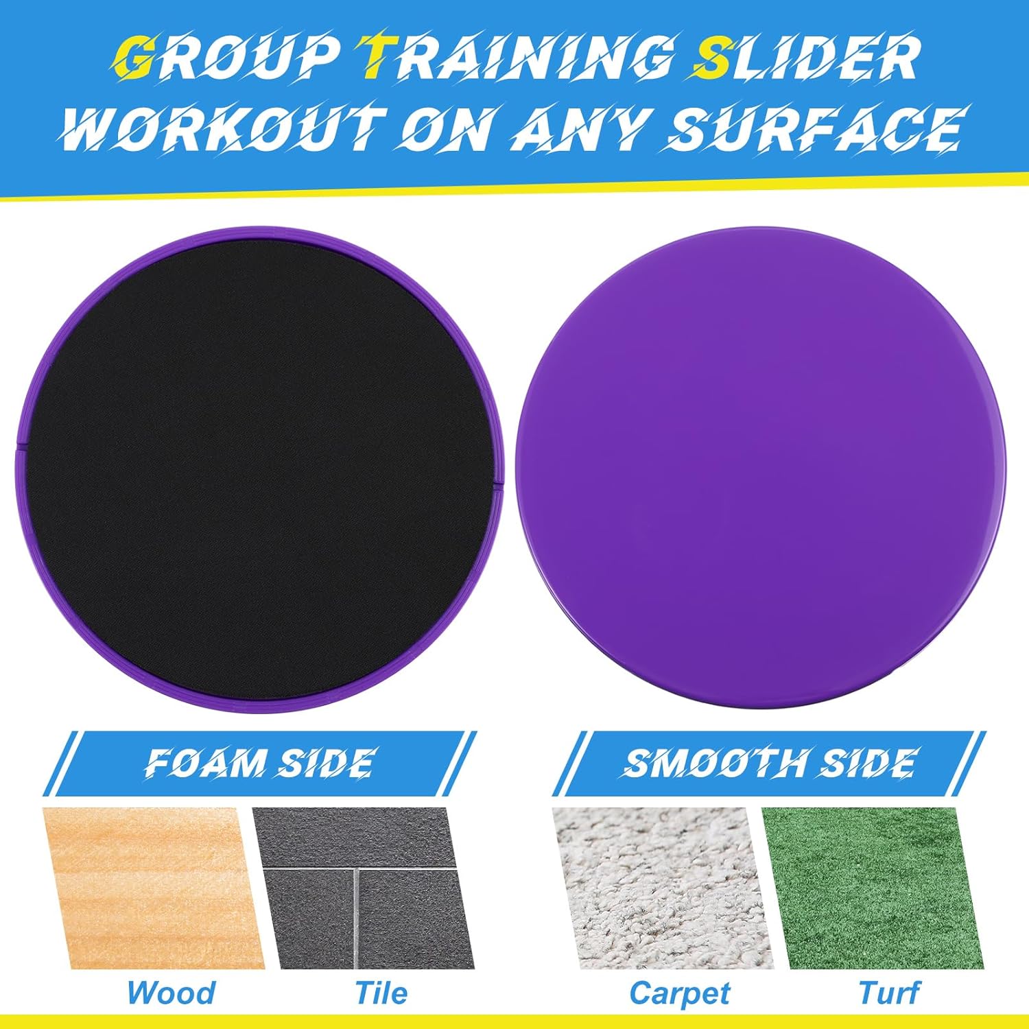 Jenaai Core Sliders – Discos deslizantes de ejercicio para clases de entrenamiento en grupo, deslizador de fitness para entrenar deslizadores de