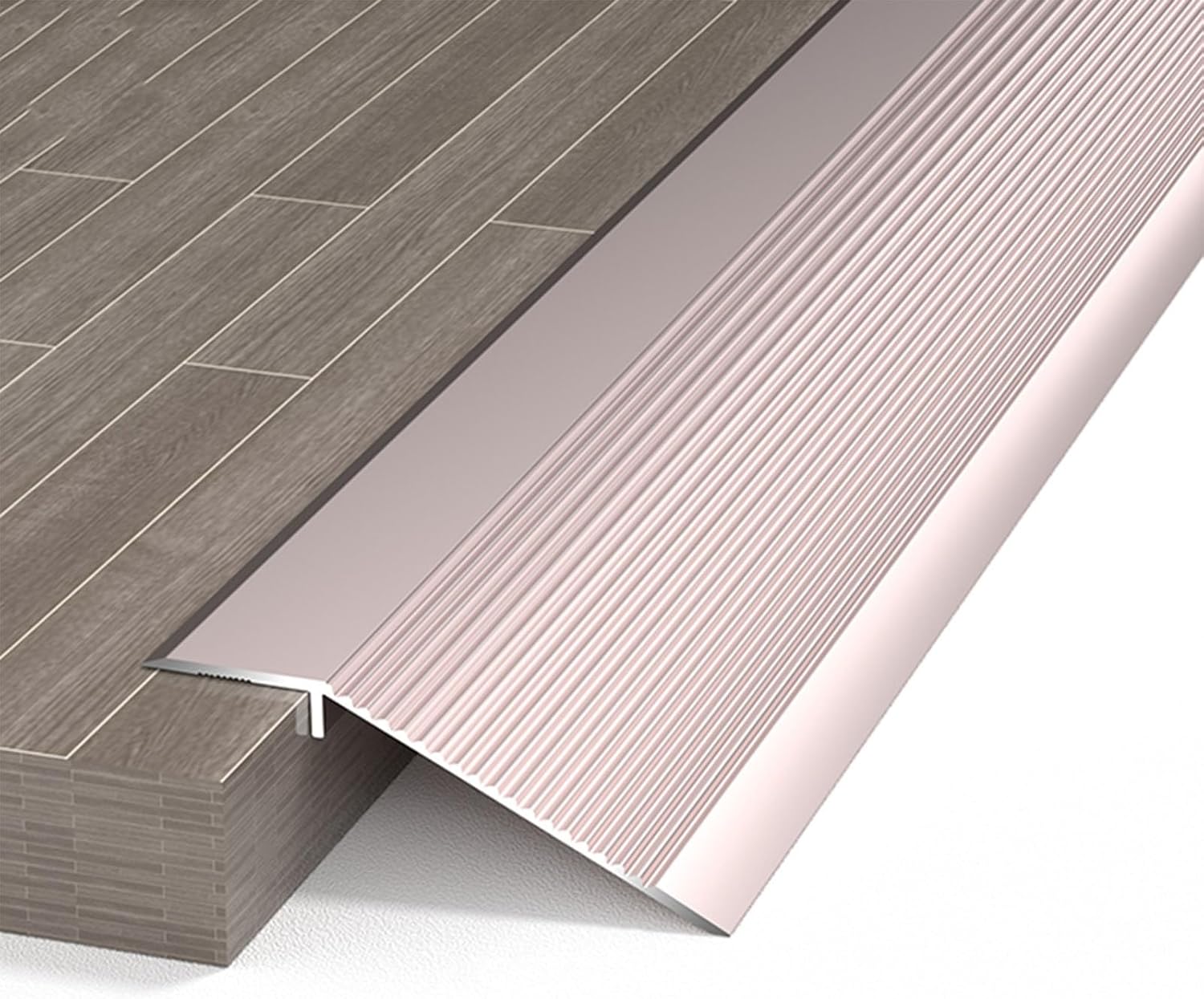 Tira de umbral de transición de piso de aluminio, tiras de cubierta de tira de transición de piso, tira de puerta duradera y fácil de instalar,