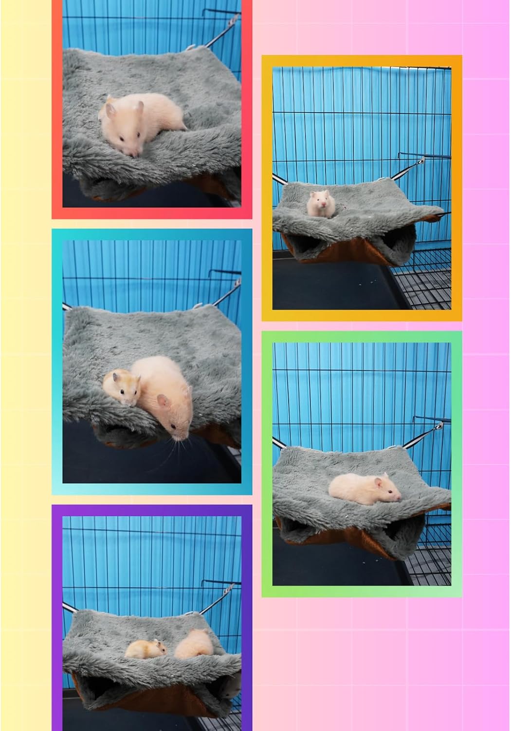 Hamaca de jaula de hurón para rata, ropa de cama pequeña para mascotas, accesorios de juguete de doble capa para hámster, cobaya, rata, hurón,