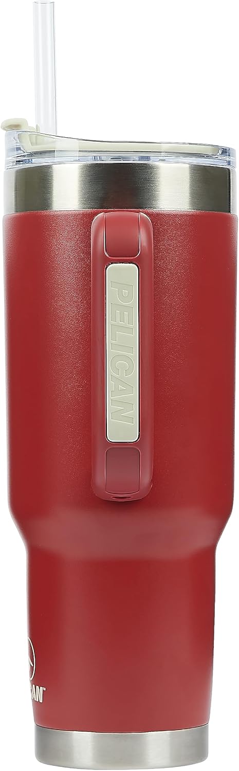Pelican Hydration Pelican Porter – Vaso aislado al vacío de 40 onzas, acero inoxidable reciclado de doble pared de viaje con doble tapa, taza de
