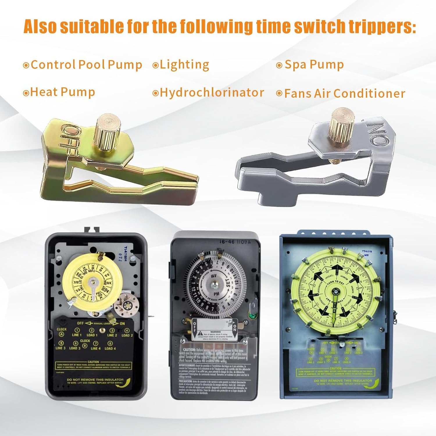 Luxmool Intermatic – Trippers temporizadores  Compatible con Intermatic 156T1978A, clips de encendido y apagado para temporizador de piscina para