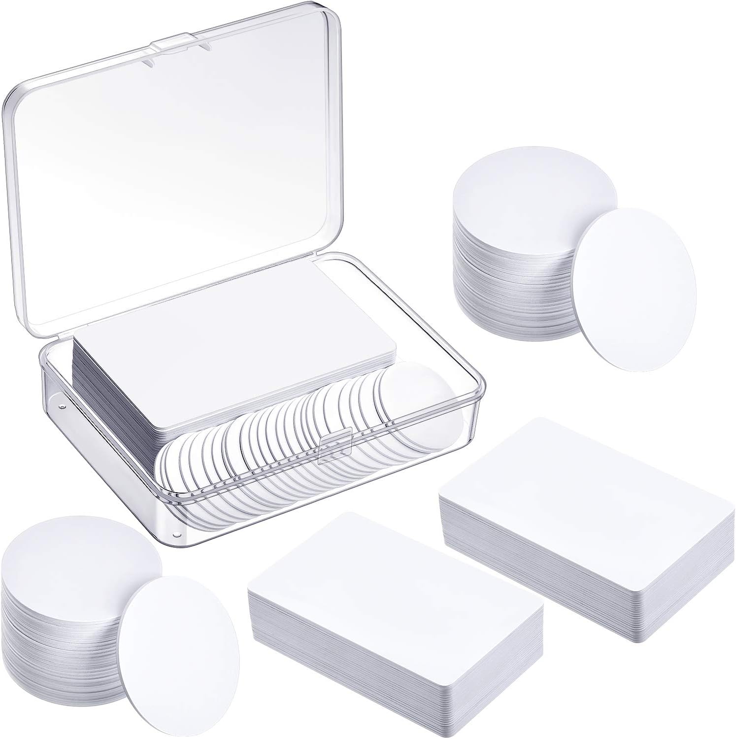 100 tarjetas NFC 215, tarjetas de monedas NFC en blanco, 215 tarjetas de PVC redondascuadradas compatibles con TagMo para teléfonos habilitados NFC