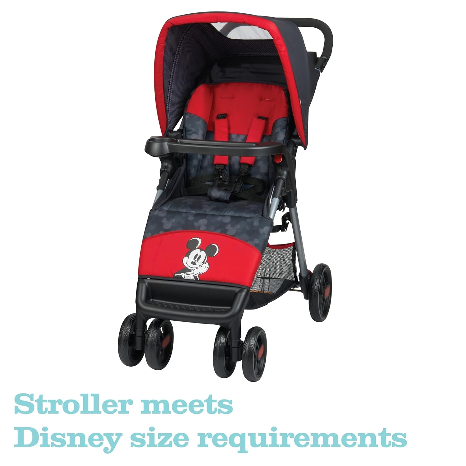 Disney Baby Mickey Mouse Simple Fold LX Sistema de viaje, elevador para plegar de forma compacta en menos de un segundo para un fácil almacenamiento