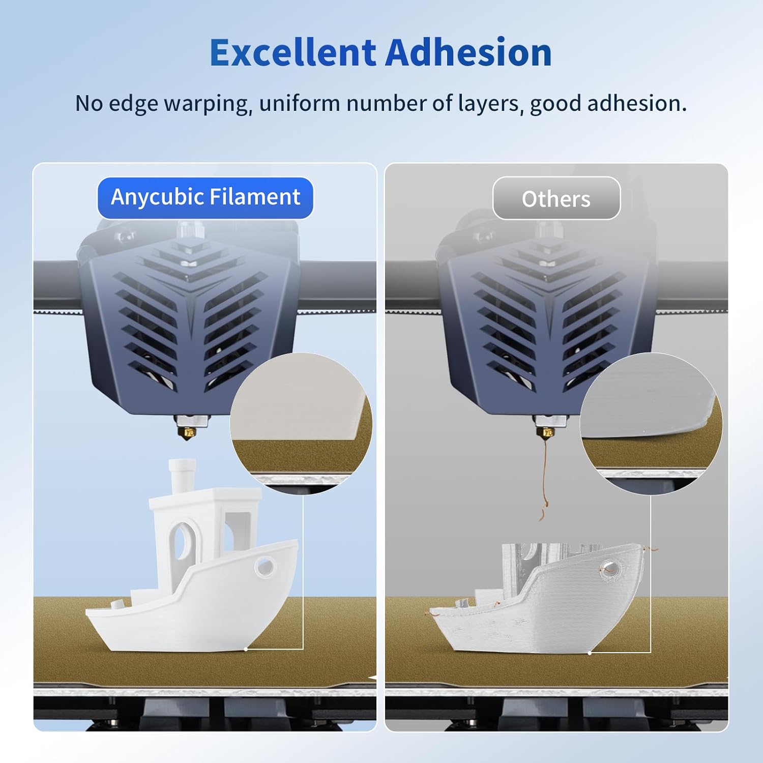 ANYCUBIC Filamento PLA para impresora 3D, brilla en la oscuridad, filamento PLA de impresión 3D de 0.069 in, precisión dimensional +- 0.001 in,