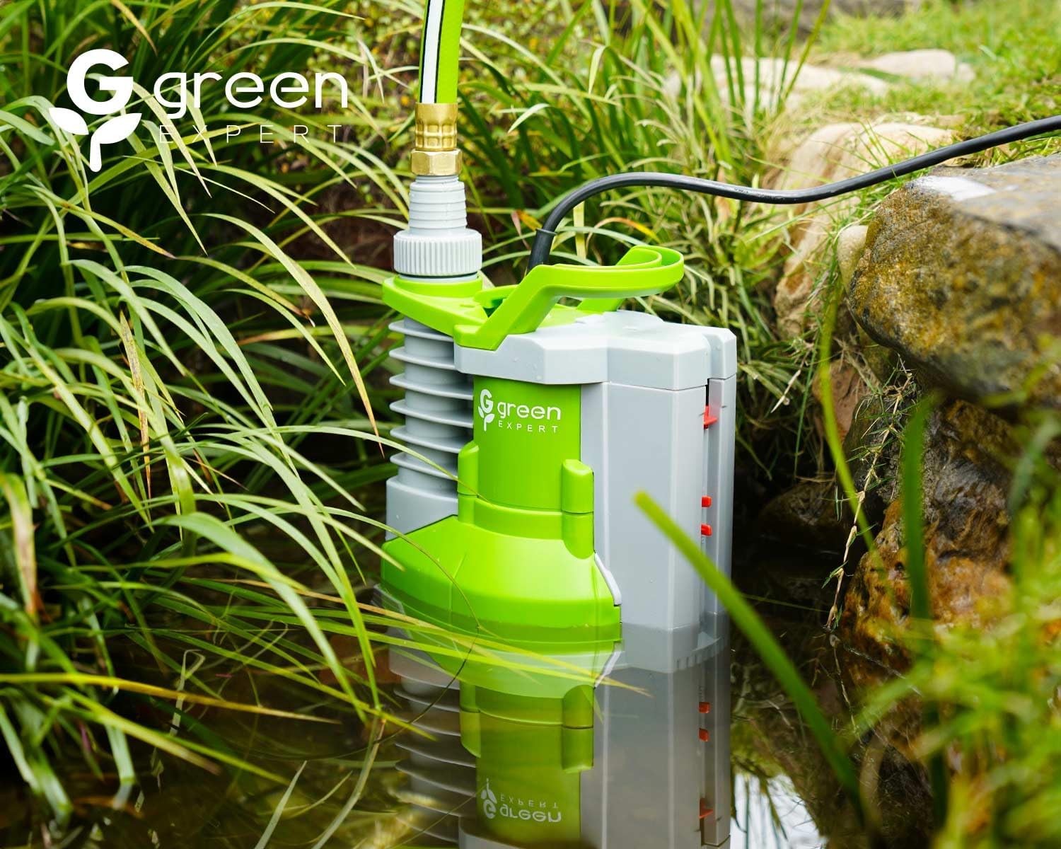 Green Expert – Bomba sumergible de sumidero de 12 HP, interruptor de flotador integrado estable de 3000 GPH de alto caudal, cable de alimentación de
