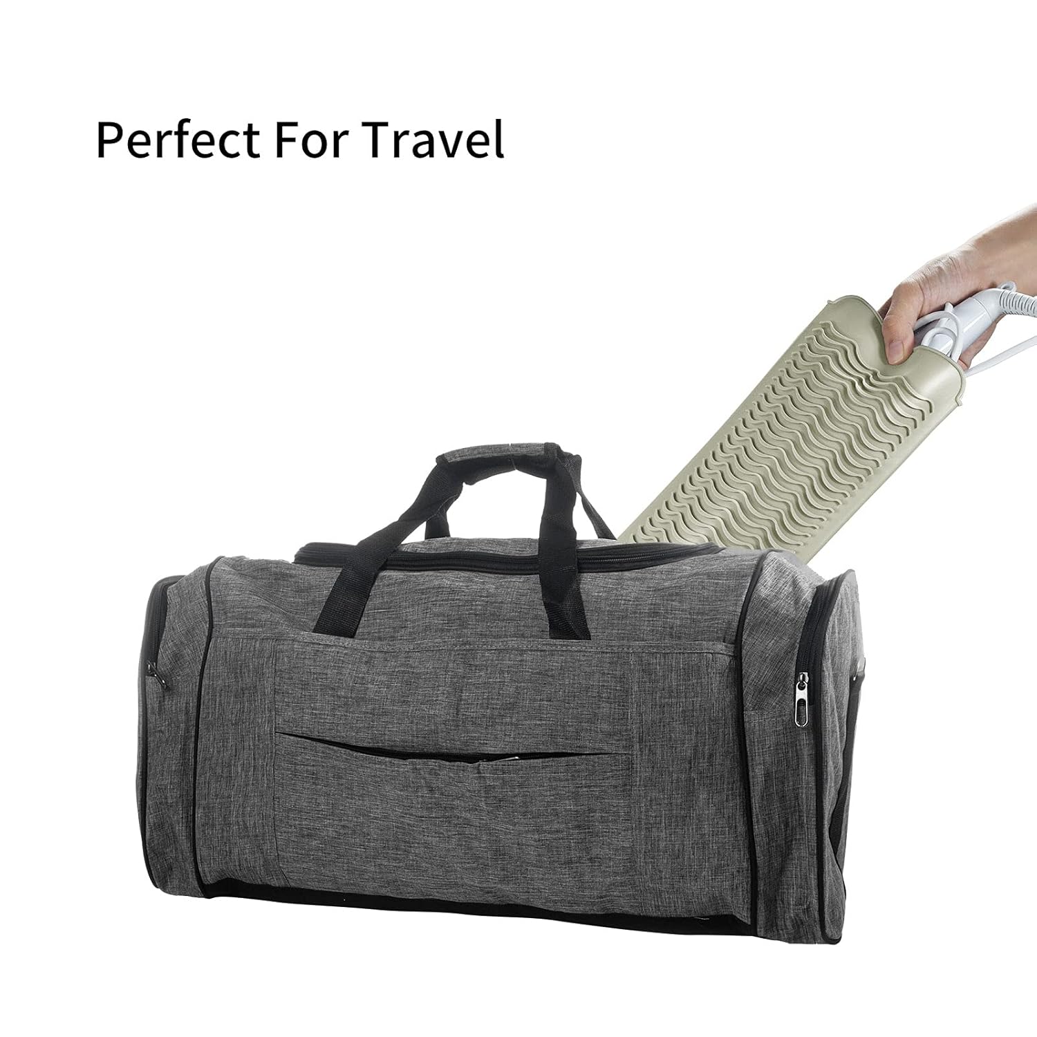Alfombrilla con bolsa de silicona resistente al calor para alisadora de pelo, plancha de prensado, rizador de pelo, varita para rizar, plancha