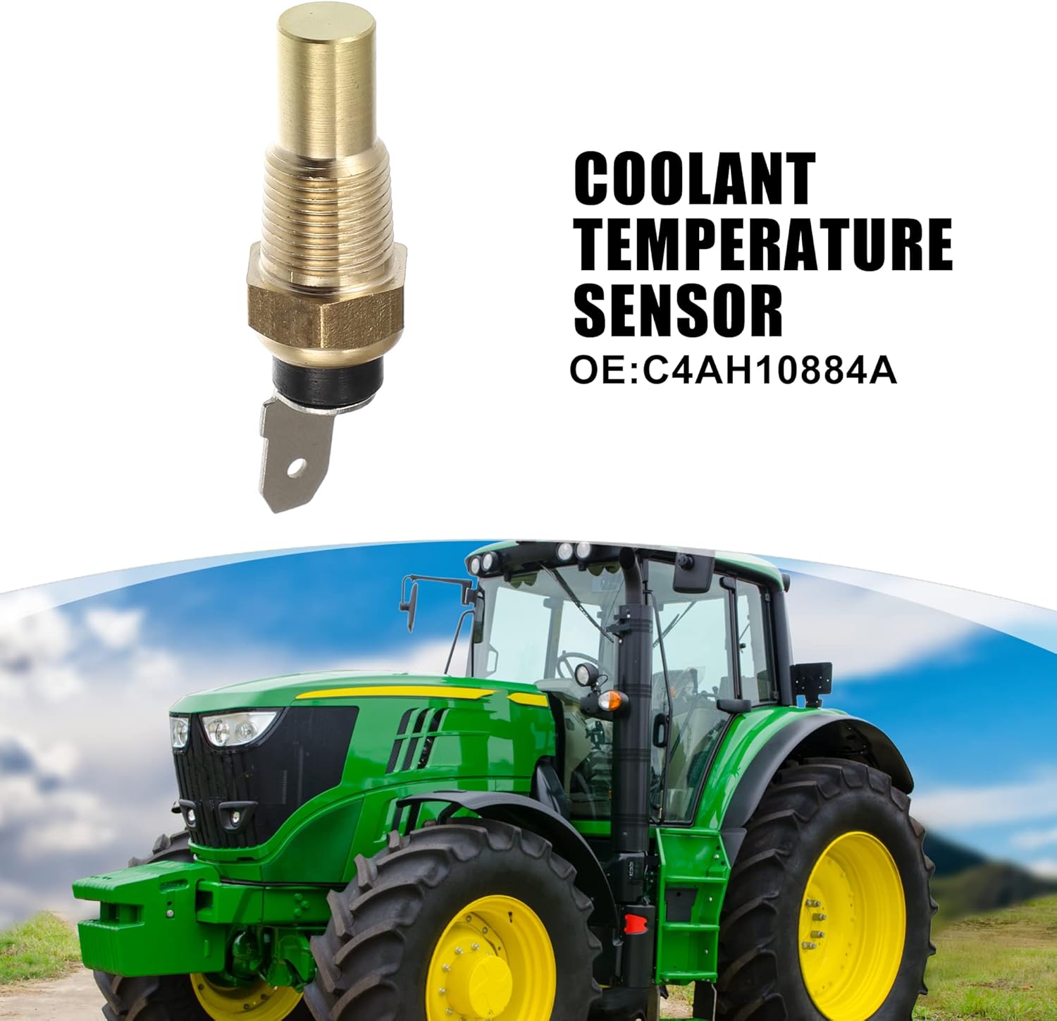 X AUTOHAUX C4AH10884A Sensor de temperatura del refrigerante del motor Remitente de temperatura para Ford Tractor 2000 3000 2600 3600 4000 1965-31976