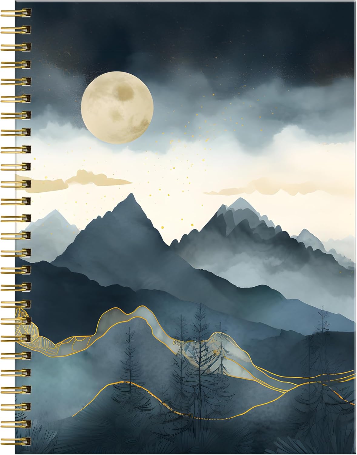 FVBAO Cuaderno de espiral para mujer, cuadernos universitarios A5 de 6 x 8.4 pulgadas, 120 páginas rayadas con papel grueso de alta calidad,