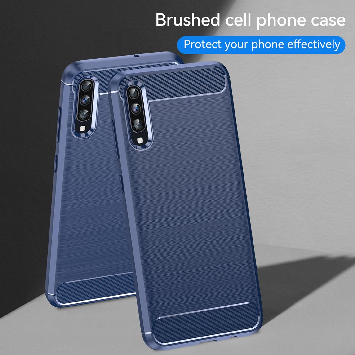 EUAGVQY Funda para Galaxy A70 de fibra de carbono, súper antideslizante, duradera, máxima comodidad, ligera, ajuste preciso, elegante diseño de moda