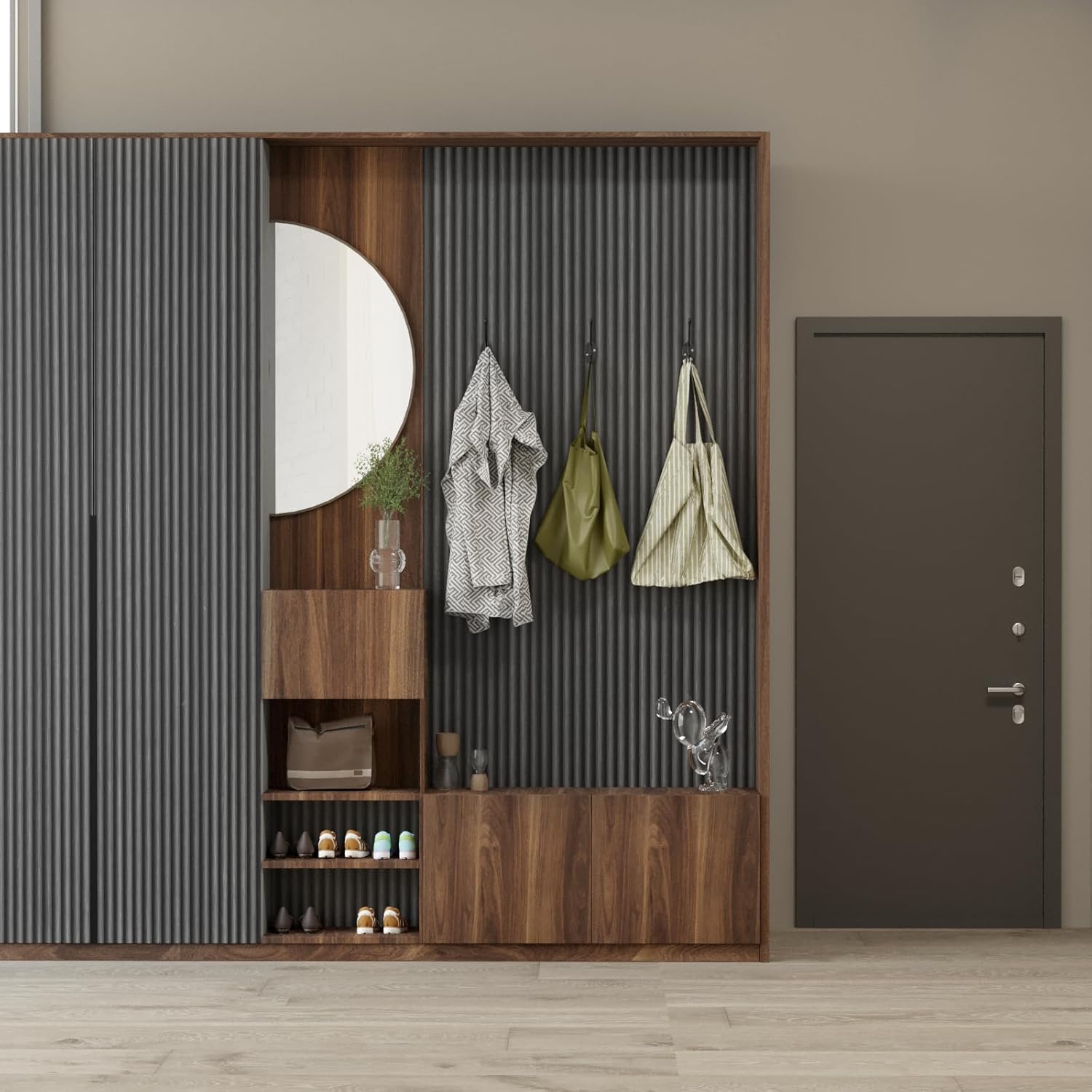 Oxdigi Papel tapiz de listones de madera para despegar y pegar, papel adhesivo autoadhesivo con efecto 3D, impermeable y extraíble, papel adhesivo