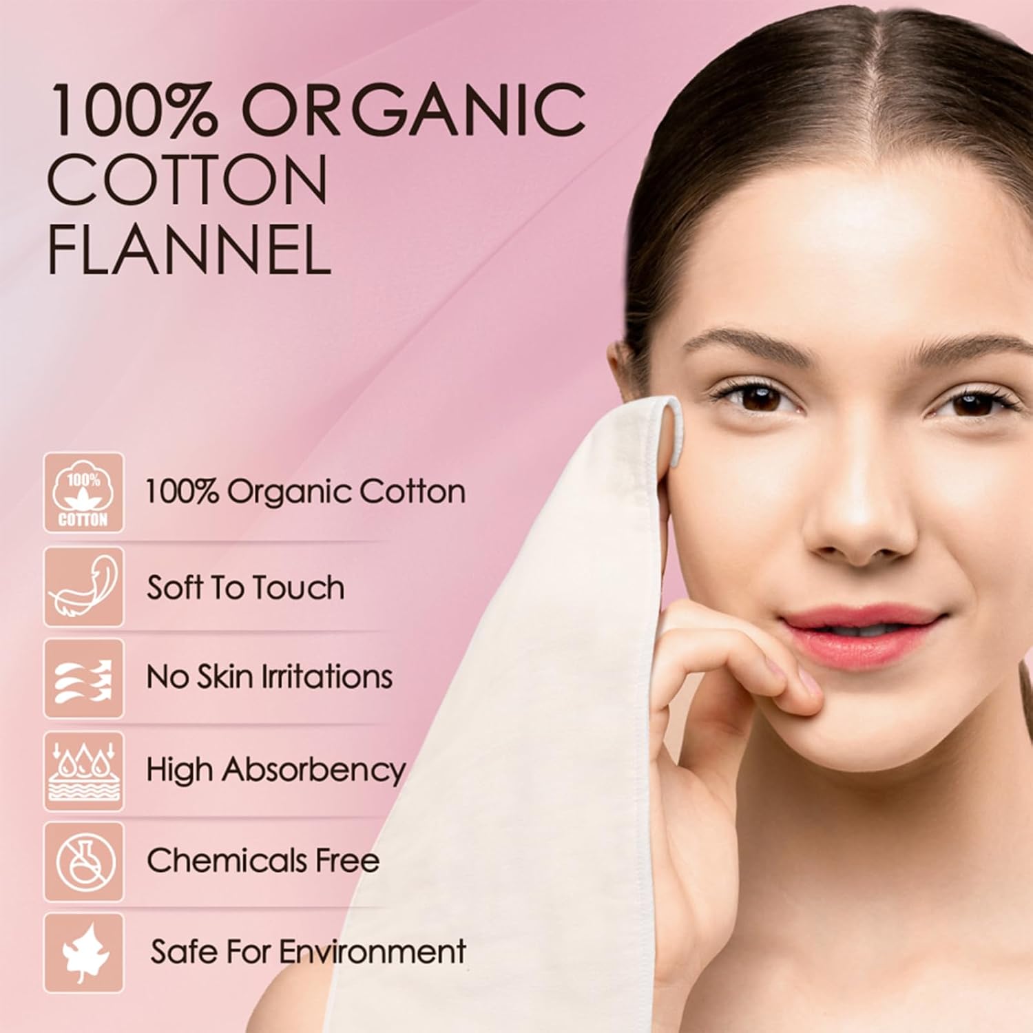 4 unidades de franela de algodón orgánico para aceite de ricino, almohadillas de aceite de ricino reutilizables sin blanquear para hígado, abdomen,