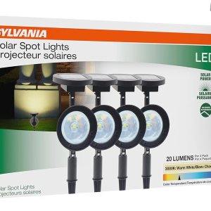 Sylvania 62217 – Luz solar de 13 pulgadas con sensor de luz diurna, LED, 5 lúmenes, 3000 K, blanco cálido, acabado negro, paquete de 4 Sylvania 62217 – Luz solar de 13 pulgadas con sensor de luz diurna, LED, 5 lúmenes, 3000 K, blanco cálido, acabado negro, paquete de 4