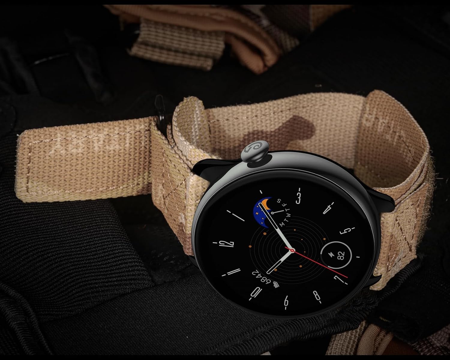 Hemsut – Correa de reloj compatible con Amazfit, correa deportiva de nailon resistente de camuflaje con diseño de bucle tejido para reloj