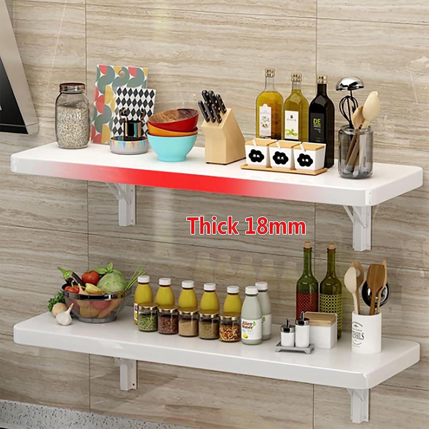 QJIBVZY Mesa plegable para colgar en la pared, mesa plegable con soporte, mesa de pared portátil, mesa plegable flotante para cocina, lavandería,