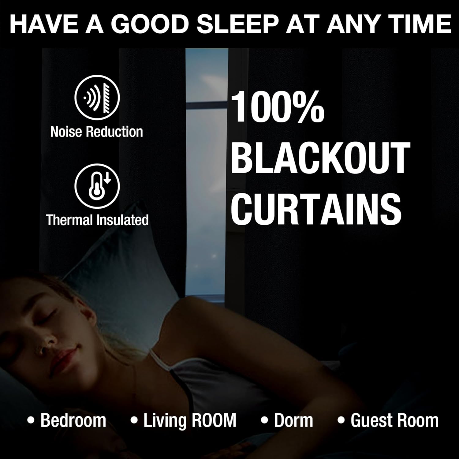 FMFUNCTEX Cortinas opacas blancas para ventana para sala de estar, dormitorio, bloqueo de luz total, cortinas para sala de estar, juego de