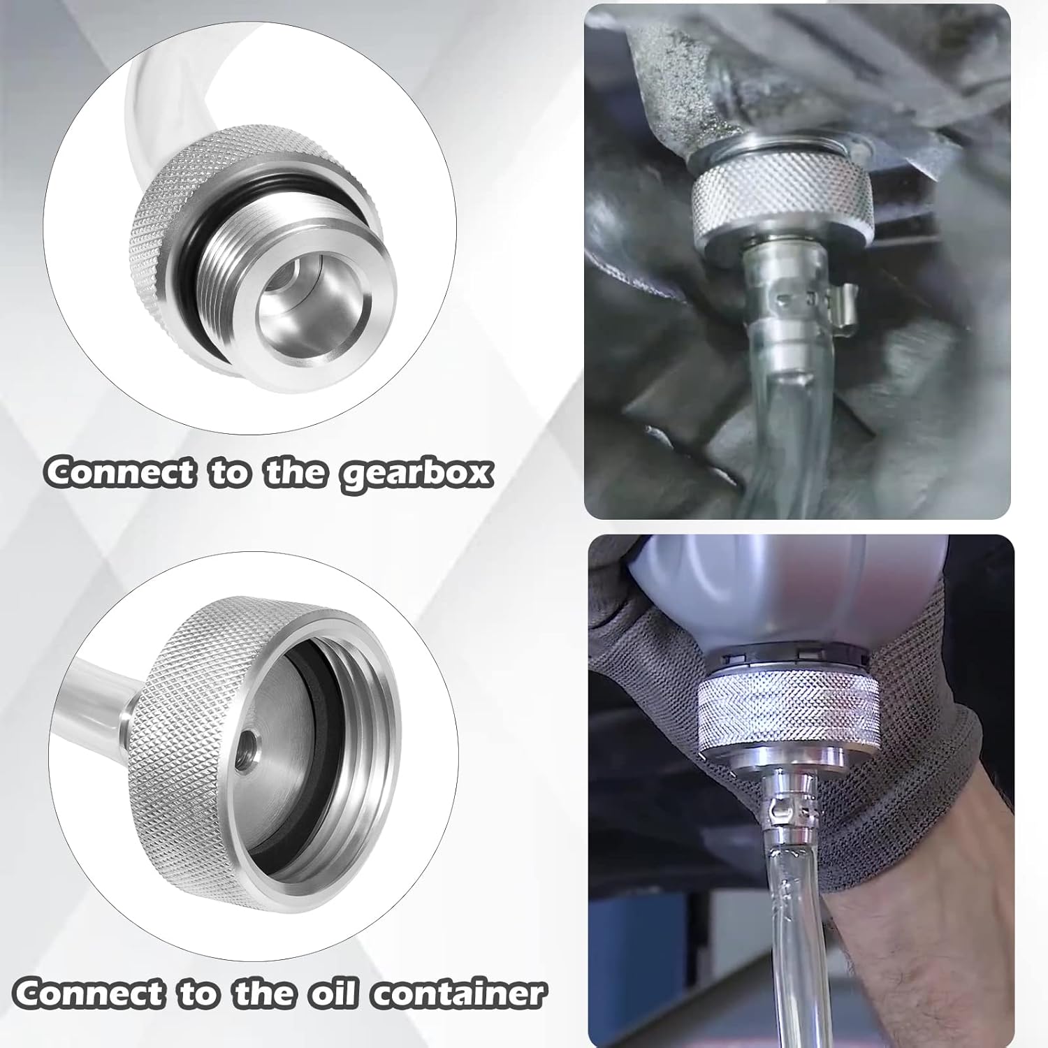 Manguera de llenado de aceite compatible con VAG DSG VW Audi, repuesto para kit de cambio de aceite de caja de cambios VAS 6262A con adaptador de