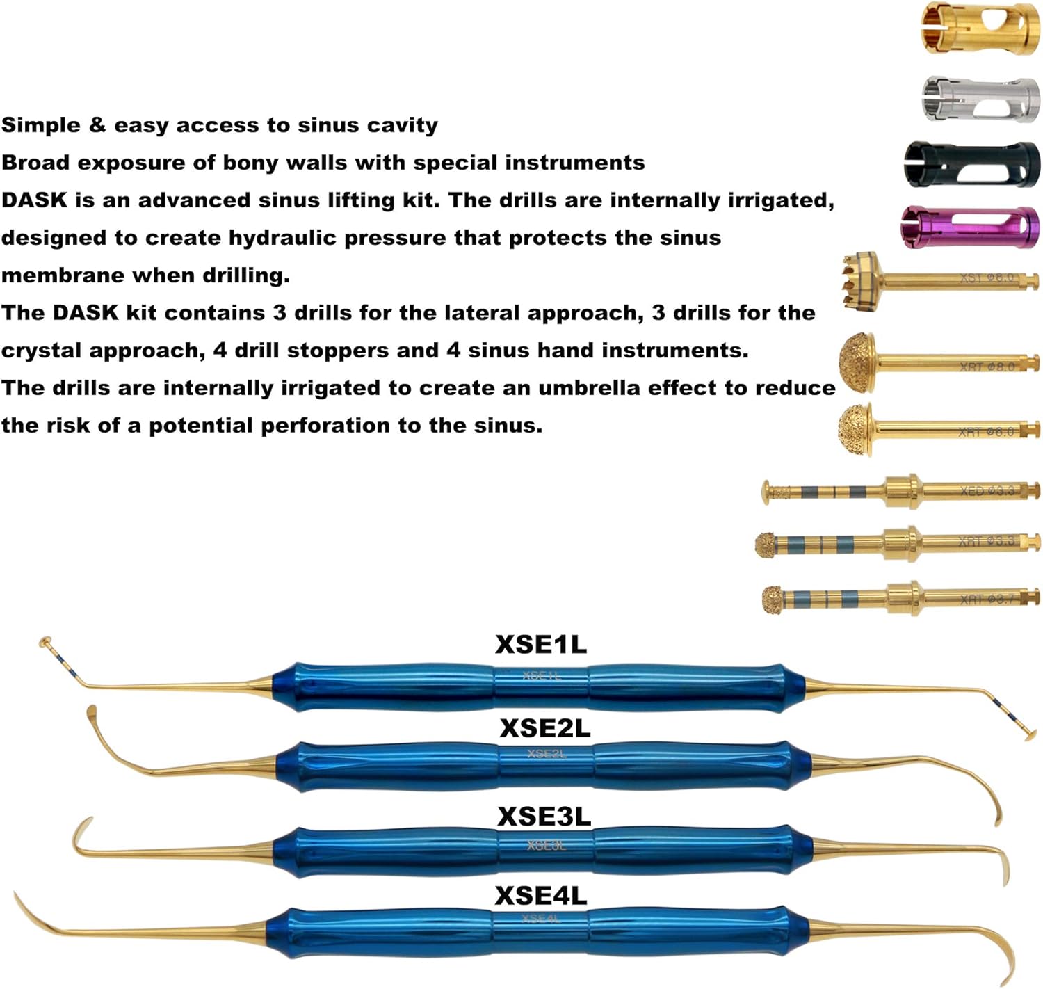 Dentium DASK – Kit de implantes de elevación sinusal (14 unidades)