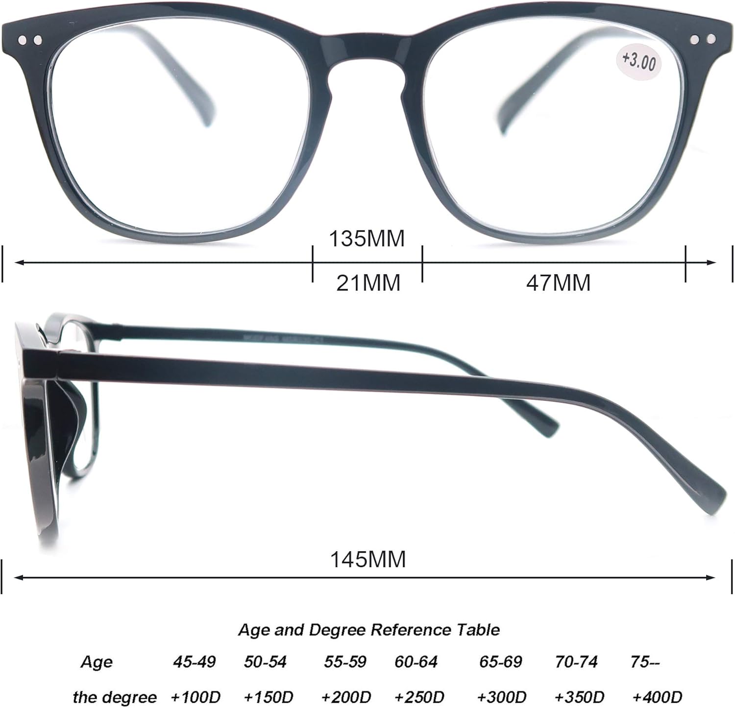 HAPJOYS Paquete de 3 lentes de lectura para mujeres y hombres, elegantes lectores ovalados, flexibles con bisagra de resorte, gafas de lectura +1.25