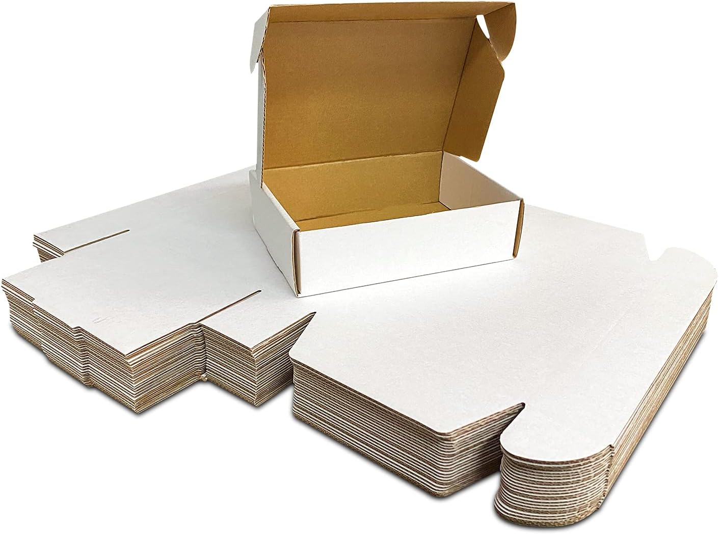 Cajas de envío blancas de 6 x 4 x 1 pulgadas, paquete de 25 cajas para pequeñas empresas, cajas de cartón corrugado para envío, embalaje
