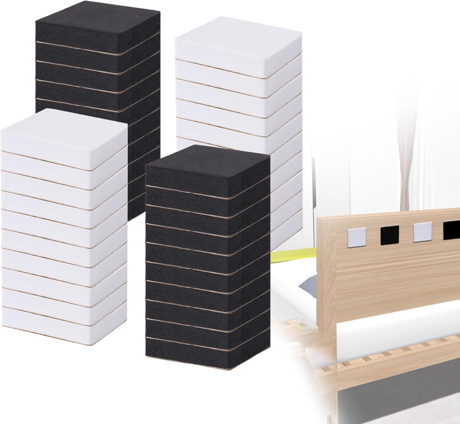 Tapones antivibración para cabecero de cama contra la pared, tapones de ruido de cama, parachoques de cabecera para evitar que golpeen la pared,