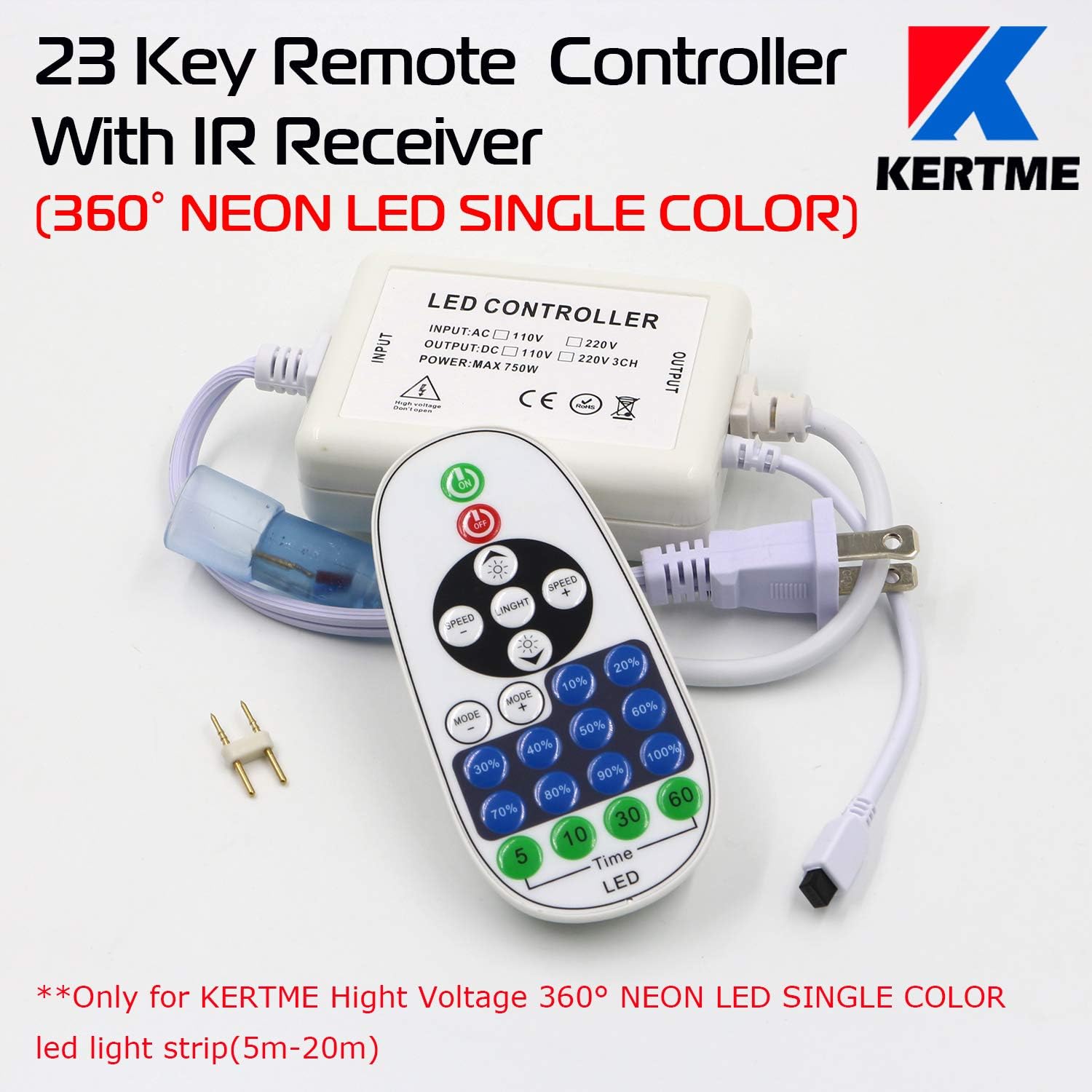 luz LED de neón de 360grados