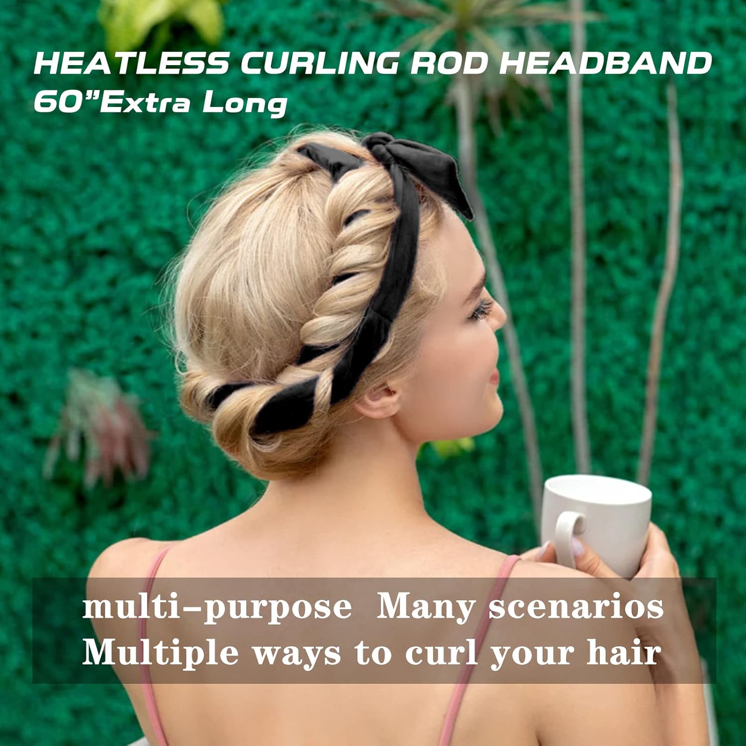 Rizos sin calor para cabello largo sin calor para mujeres rizadores sin calor durante la noche, rizadores de pelo para dormir en rodillos de pelo,