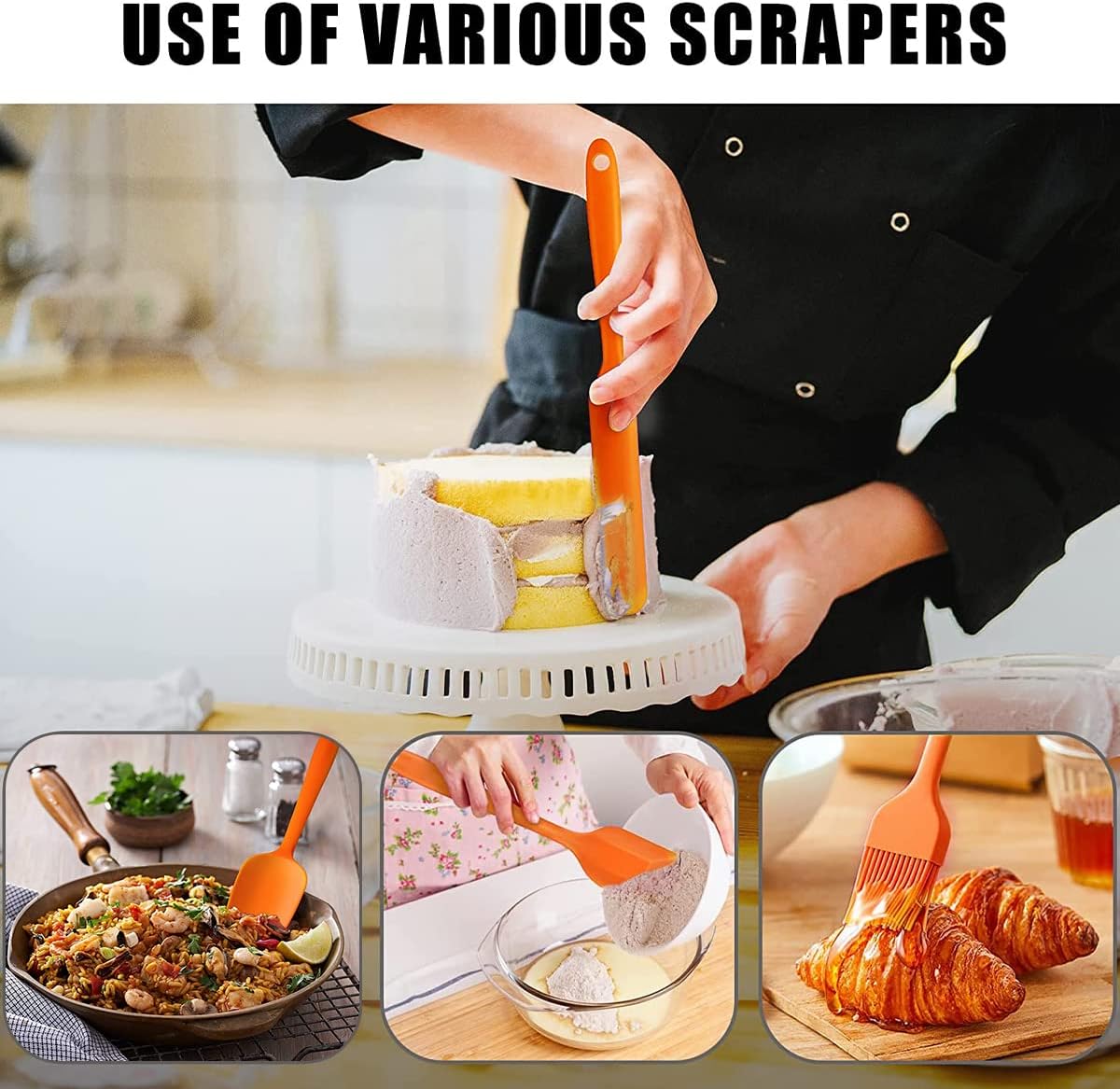 4 hojas deshidratadoras de silicona con borde para frutas, cuero, frutas, carne, verduras, hierbas, bandejas deshidratadoras antiadherentes con