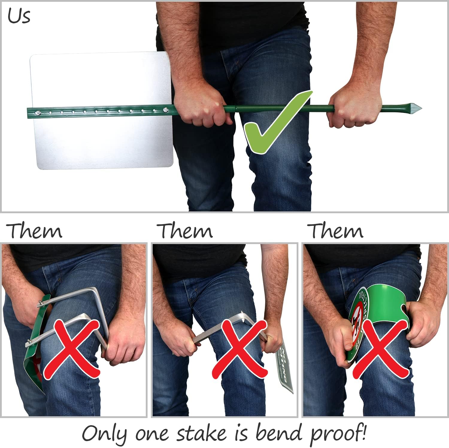 SmartSign Letrero LawnBoss con texto en inglés Please Don’t Water Our Plants! Curb Your Dog  Letrero de aluminio de 10 x 12 pulgadas con estaca de 3