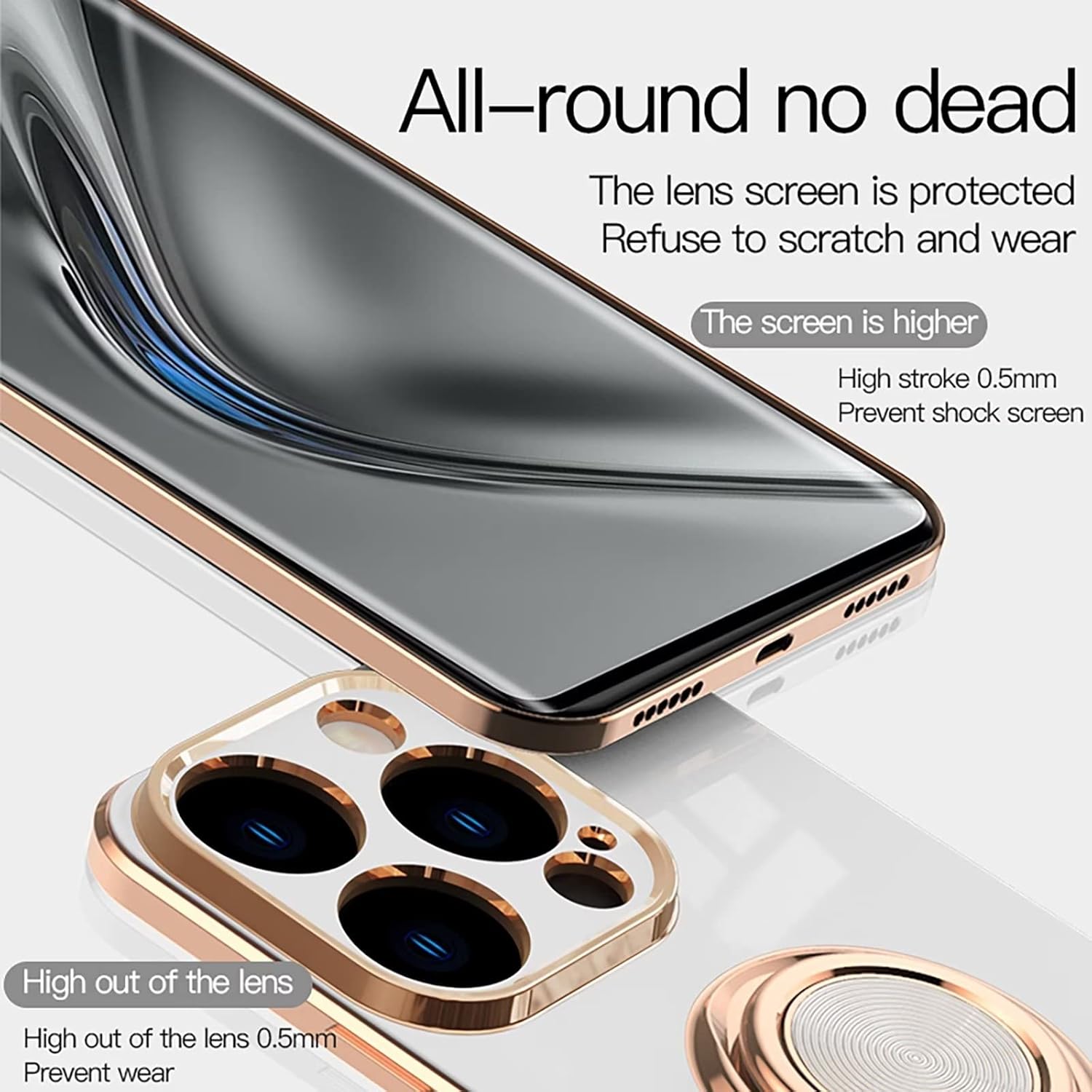 TTVV – Funda de soporte de astronauta chapado para Xiaomi 11T, soporte de anillo de rotación de TPU 360 con soporte magnético, parachoques