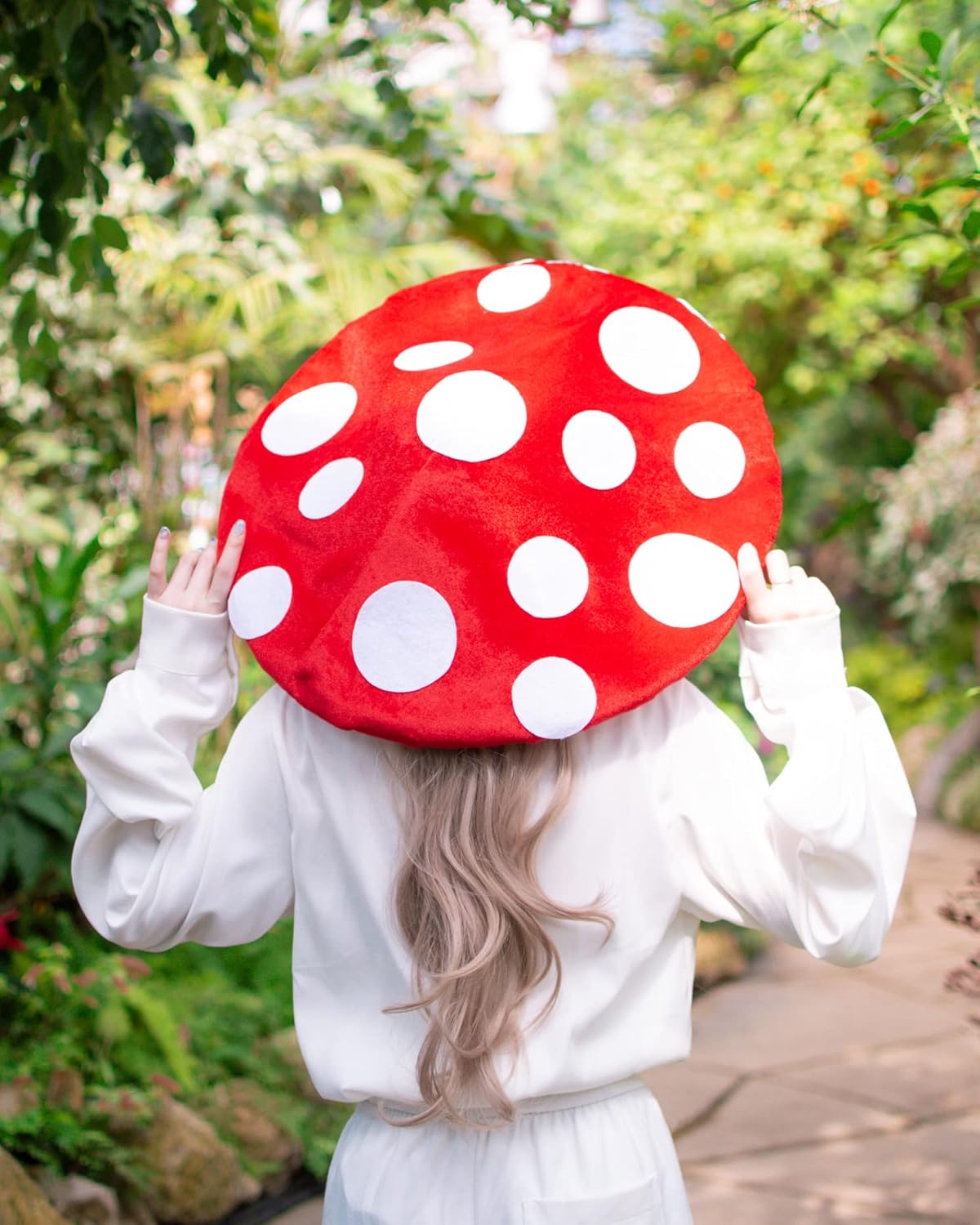Sombrero de hongo para disfraz de cosplay, accesorio de fiesta, gorra de gran tamaño con ala con alambre
