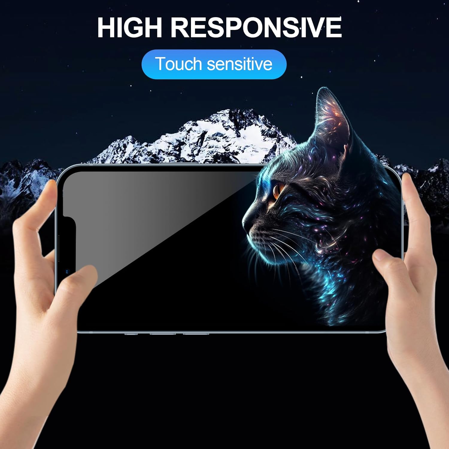 AVOAR Paquete de 2+2 protectores de pantalla de privacidad para iPhone 12 Pro Max con protector de lente de cámara, accesorios de vidrio templado de