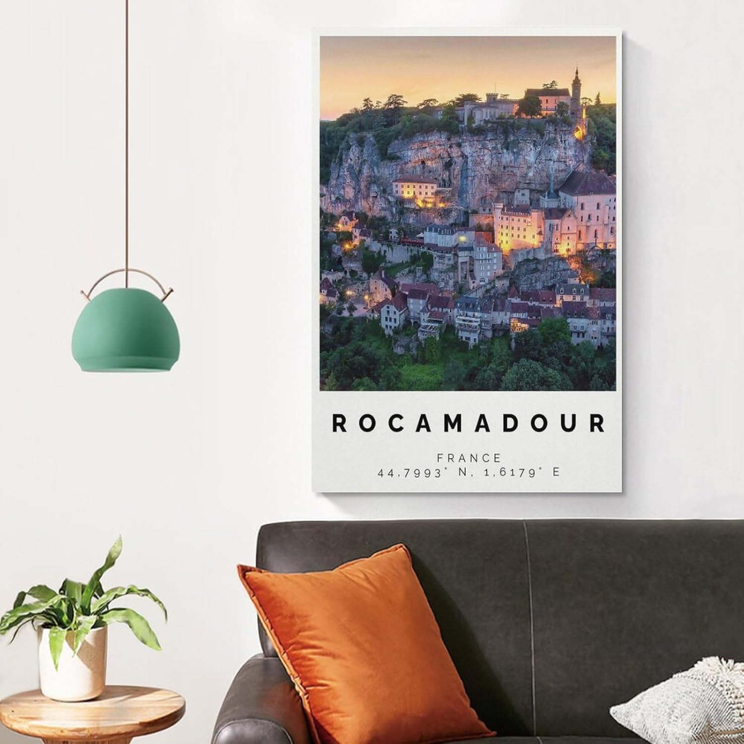 Rocamadour Poster Bunter Druck, Rocamadour Wandkunst, Rocamadour Foto Dekor, Okzitanien,Büro Wandkun Poster for Room Aesthetics Canvas Wall Art