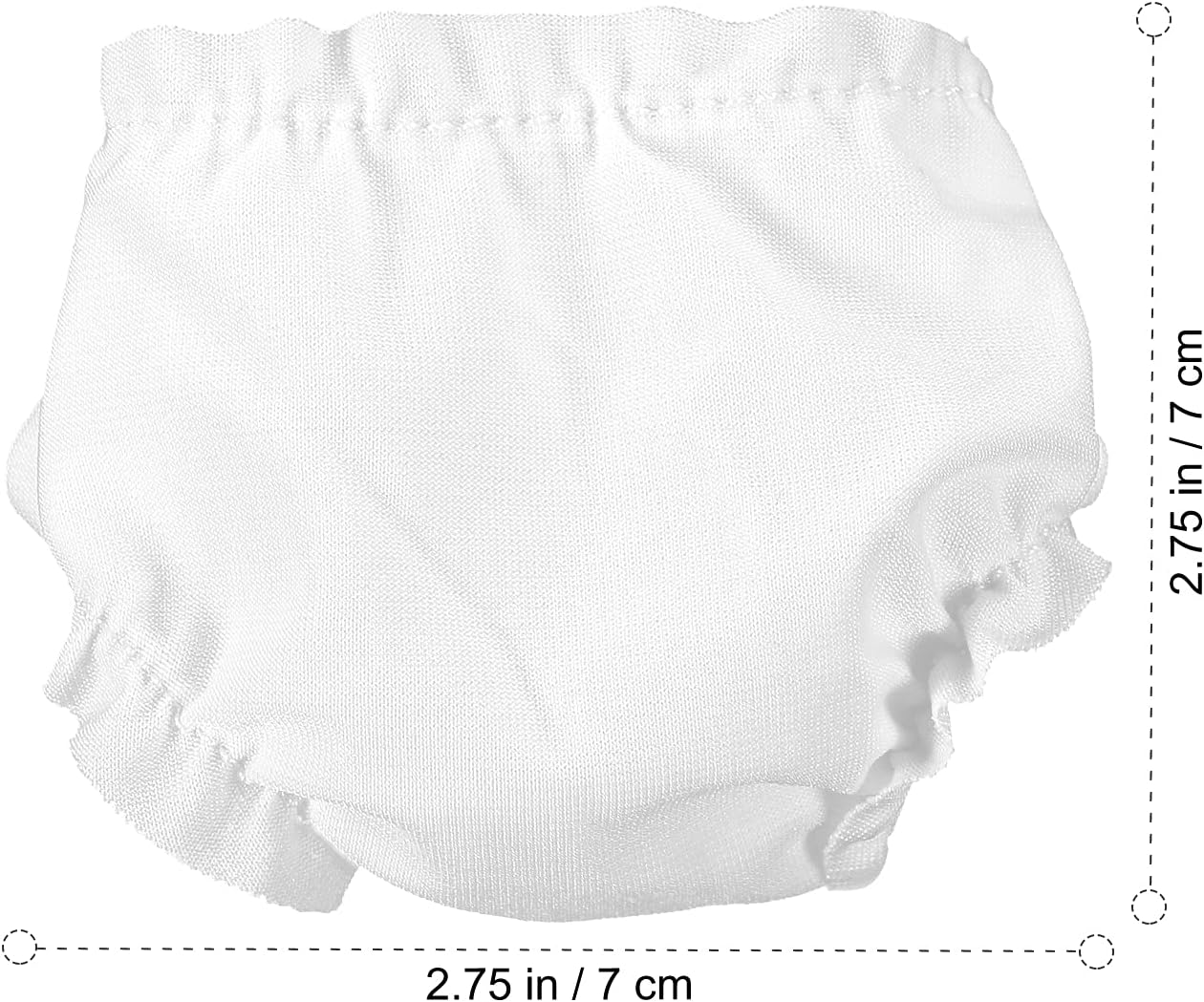12 pañales para bebé, ropa interior de muñeca americana, ropa interior de muñeca, accesorios para juegos de simulación, color blanco (2.8 x 2.8 x