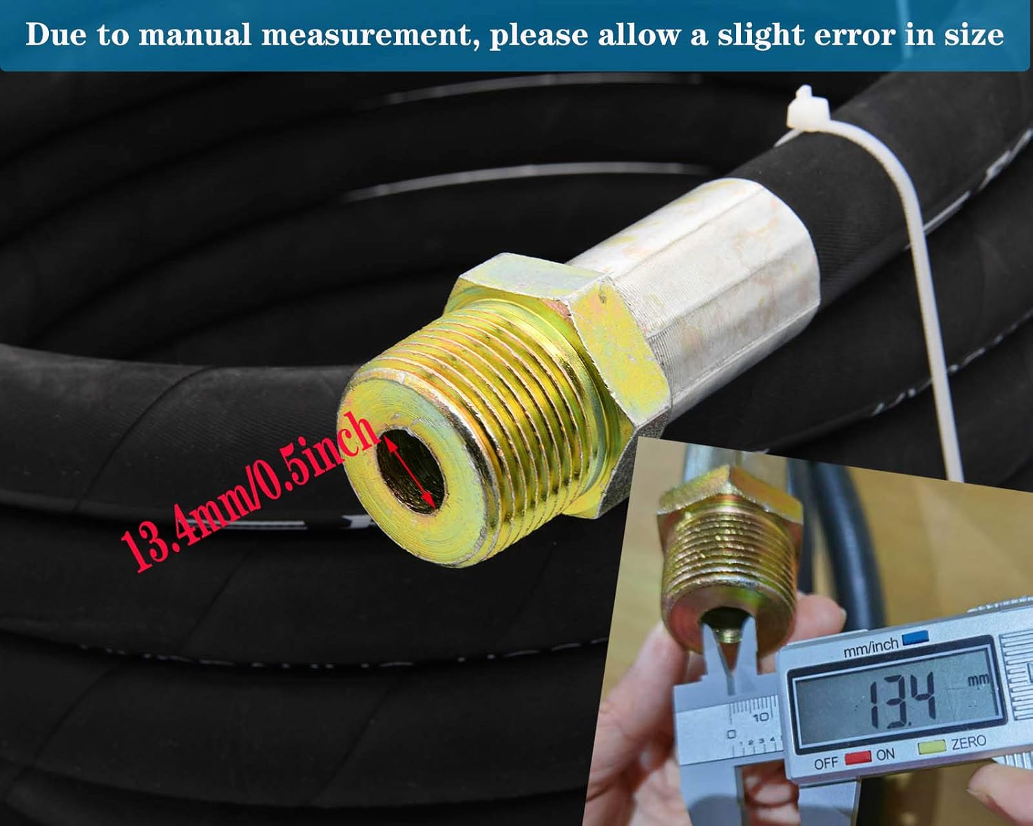 BOOTOP PIN – Manguera de transferencia de combustible de 34 pulgadas, manguera de transferencia de combustible de granja con accesorios, para