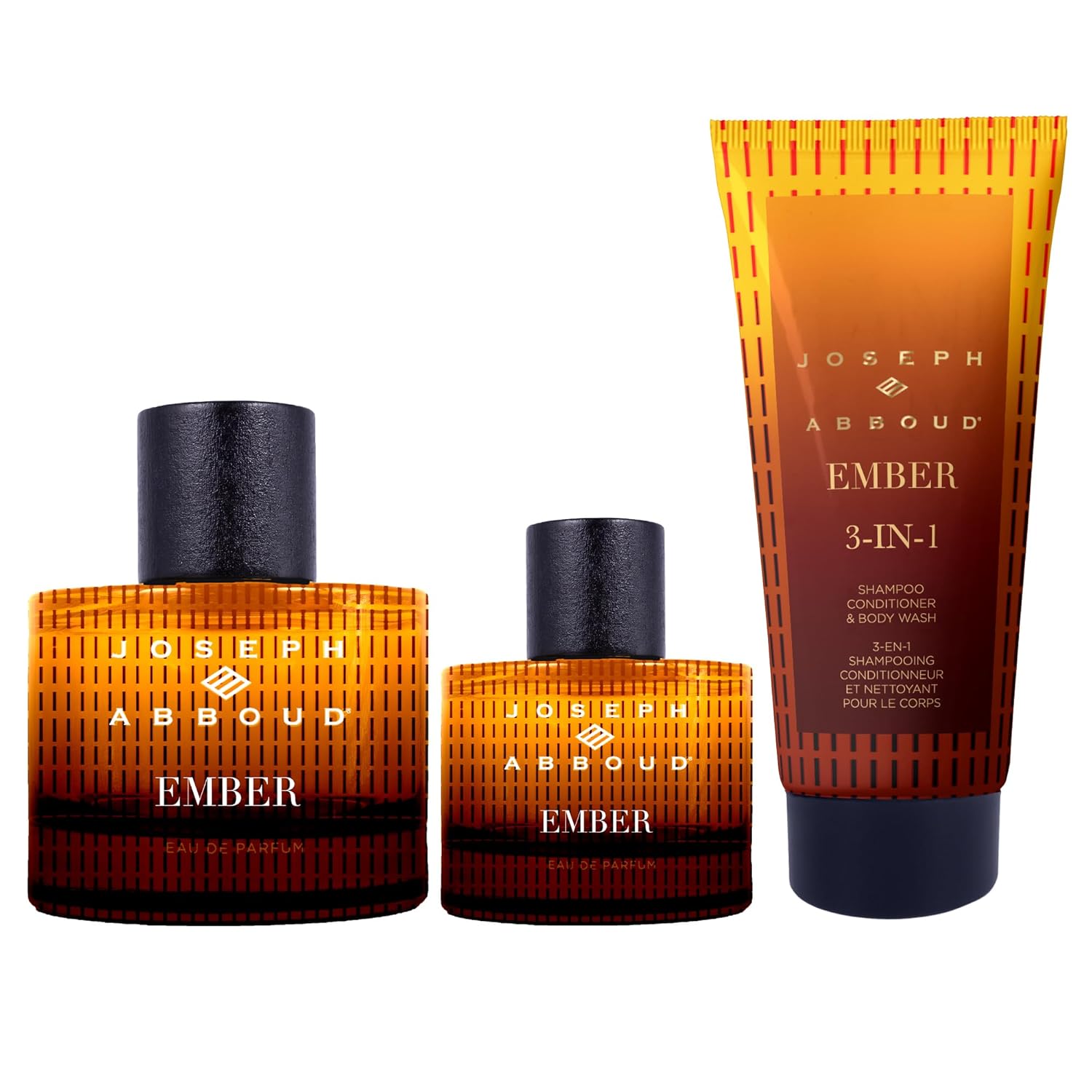 Joseph Abboud Ember Eau de Parfum – Set de regalo de 3 piezas, 3.4 fl. oz. para hombre