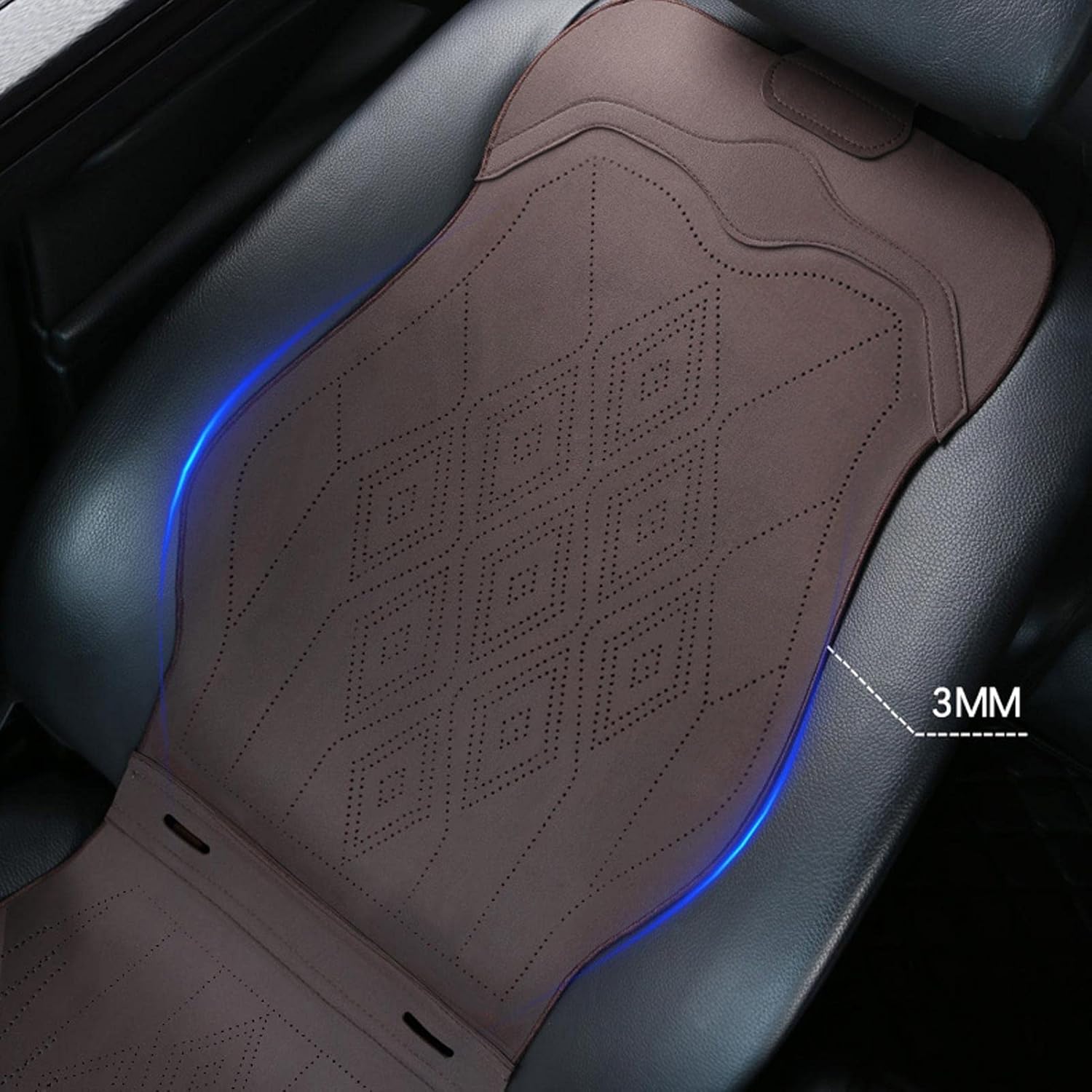 Cojín de asiento de automóvil compatible con Mazda Mazda2, Mazda3, Mazda5, Mazda6, Mazda8, Tribute, 2 asientos, cojín de gamuza para vehículo, funda