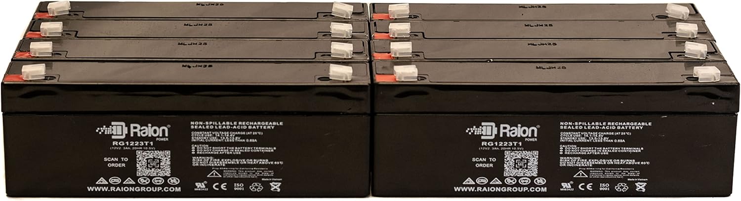 12V 2.3Ah Replacement AGM Battery for Hoyer HPL-P – 8 Pack