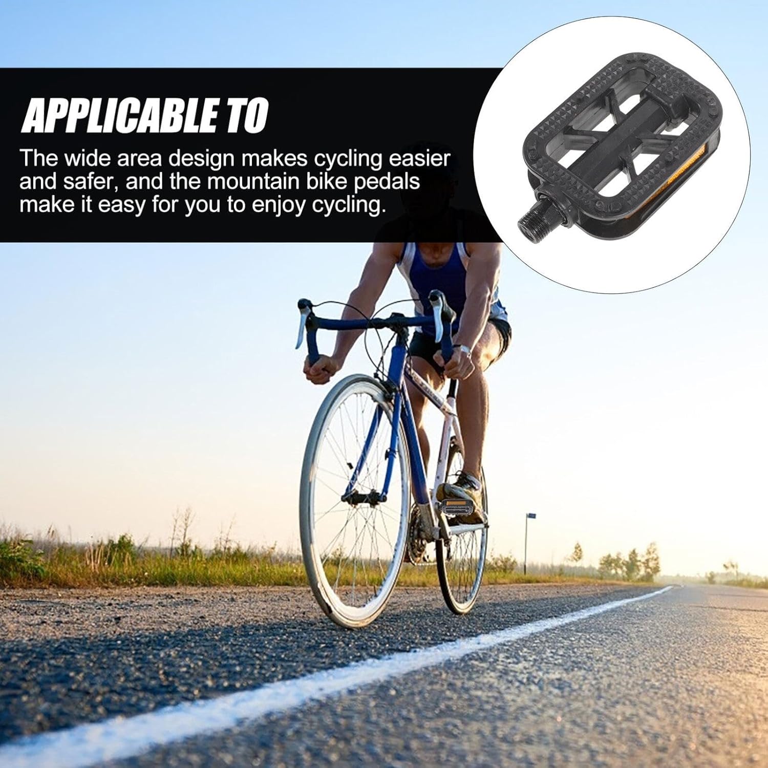 BESPORTBLE 1 par de accesorios de bicicleta Accesorios de bicicleta Pedales antideslizantes Pedales de ciclo Pedales de bicicleta para ciclismo